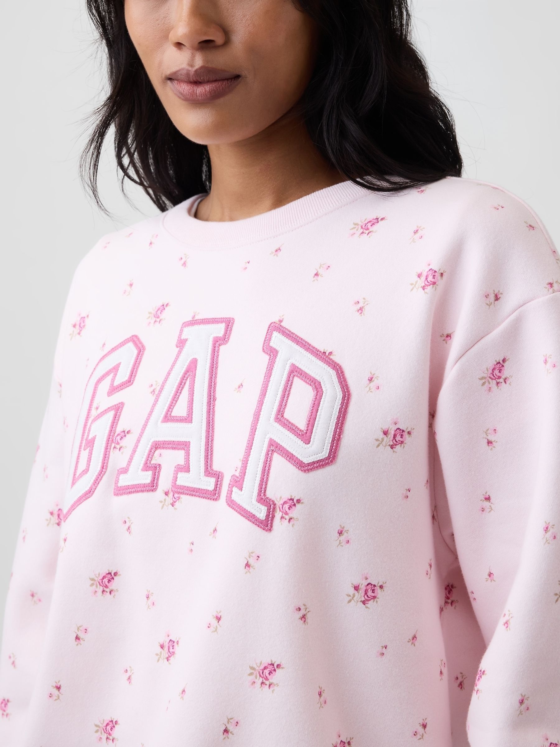 Pink Floral Logo Sweatshirt - Image 4 of 5