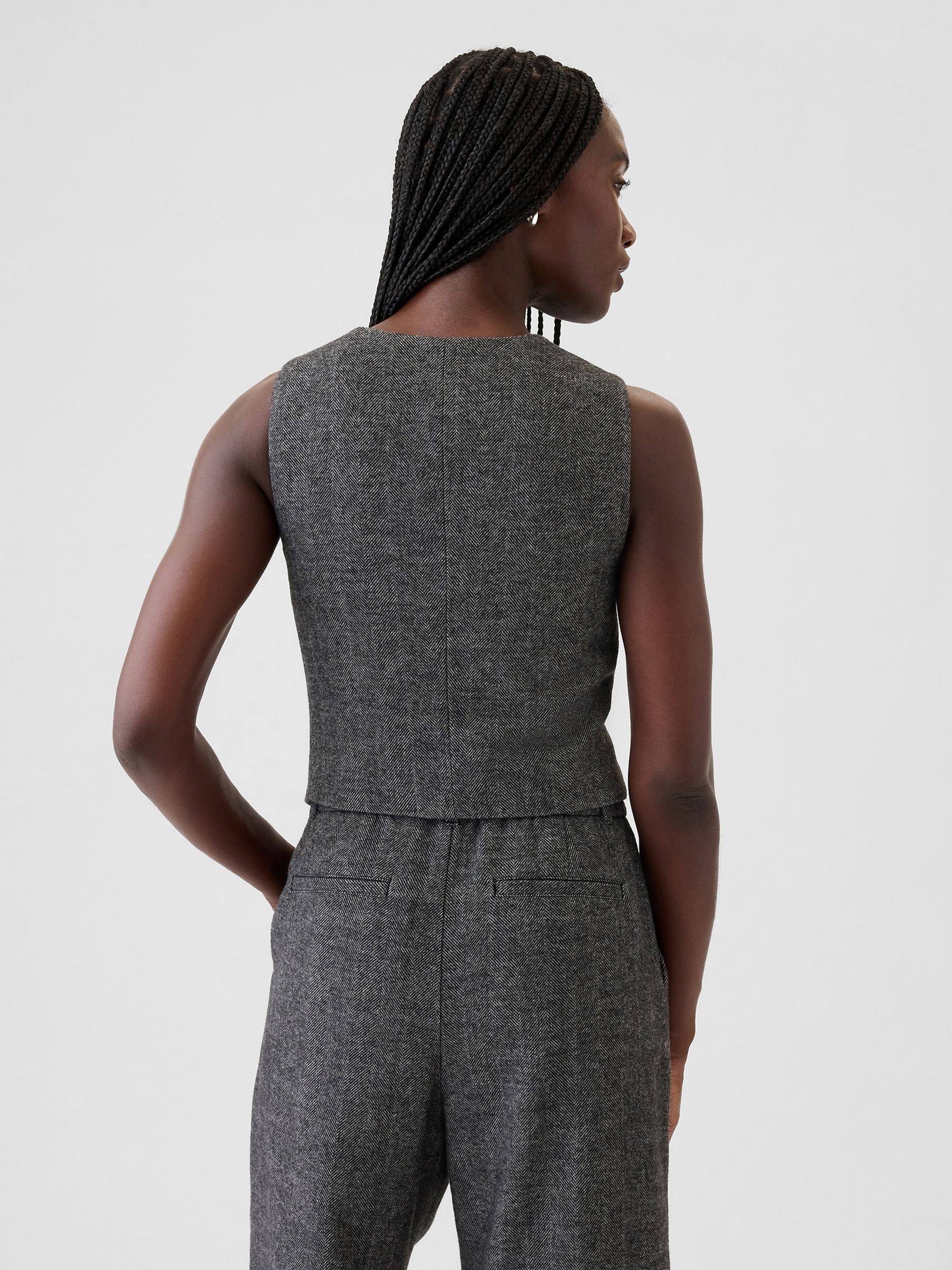 Grey Cropped Waistcoat - Image 2 of 5