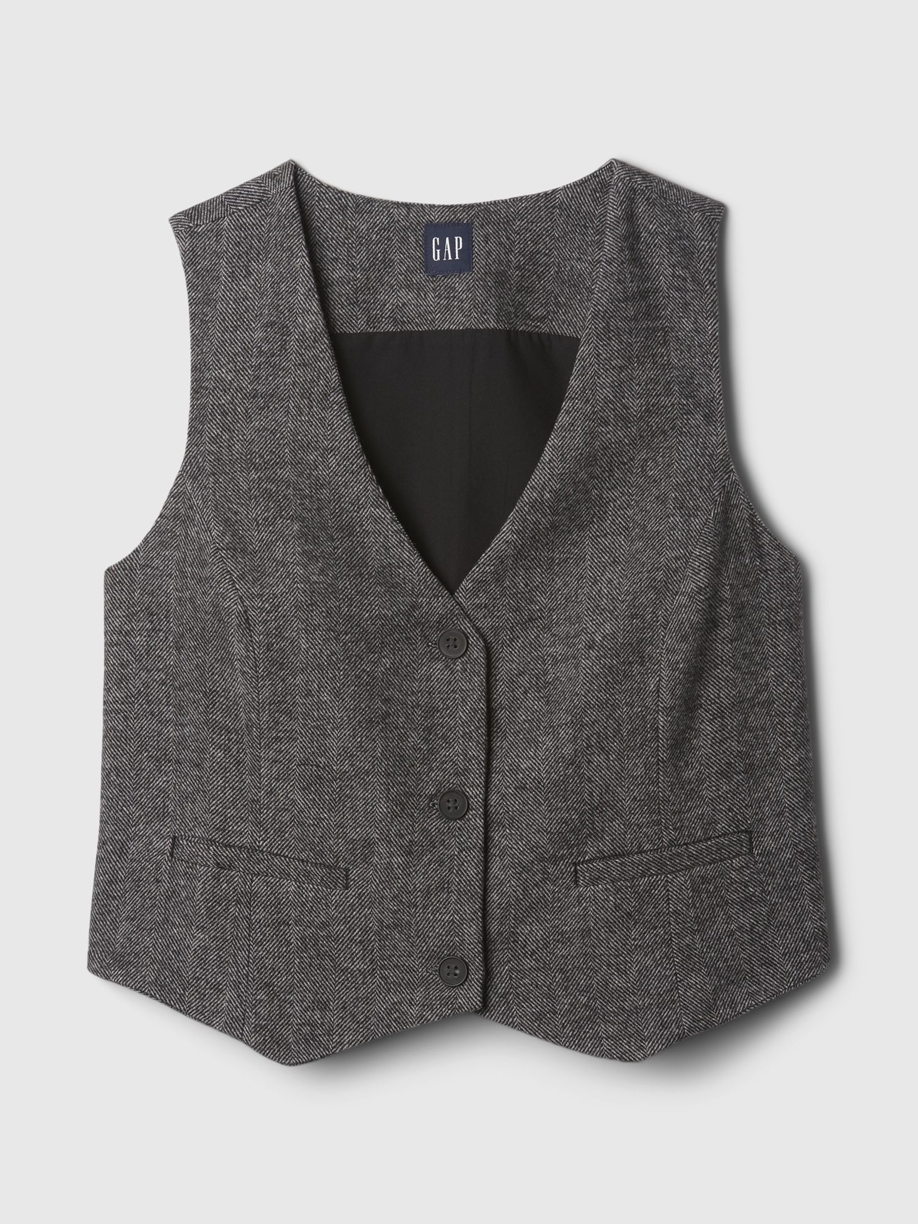 Grey Cropped Waistcoat - Image 4 of 5