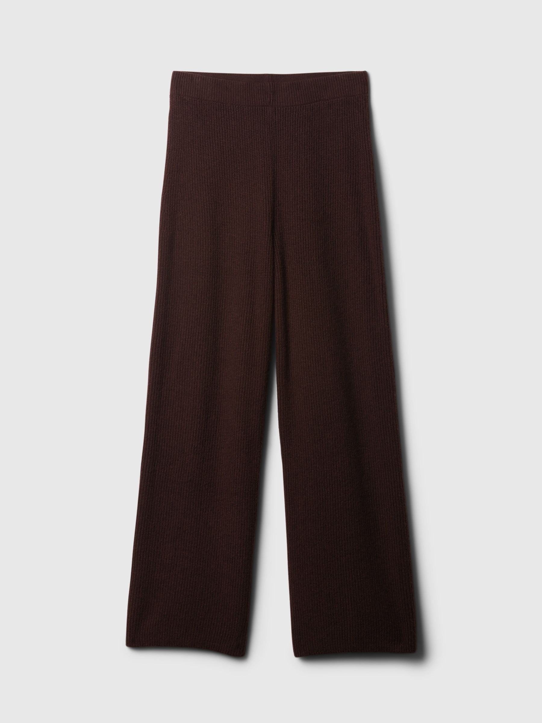 Brown CashSoft Shaker-Stitch Knit Trousers - Image 5 of 5