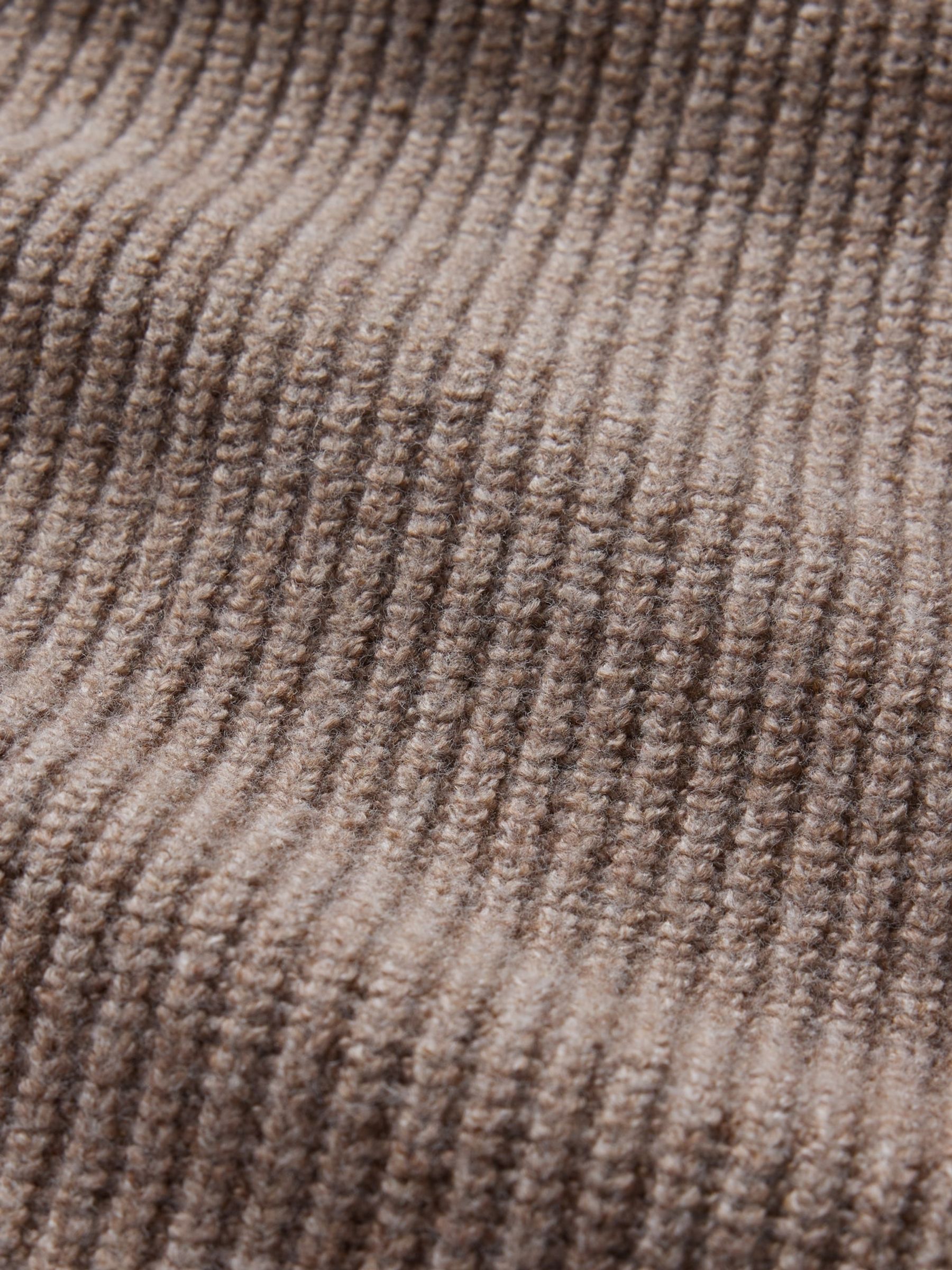 Beige CashSoft Oversized Shaker-Stitch Crew Neck Jumper - Image 5 of 5
