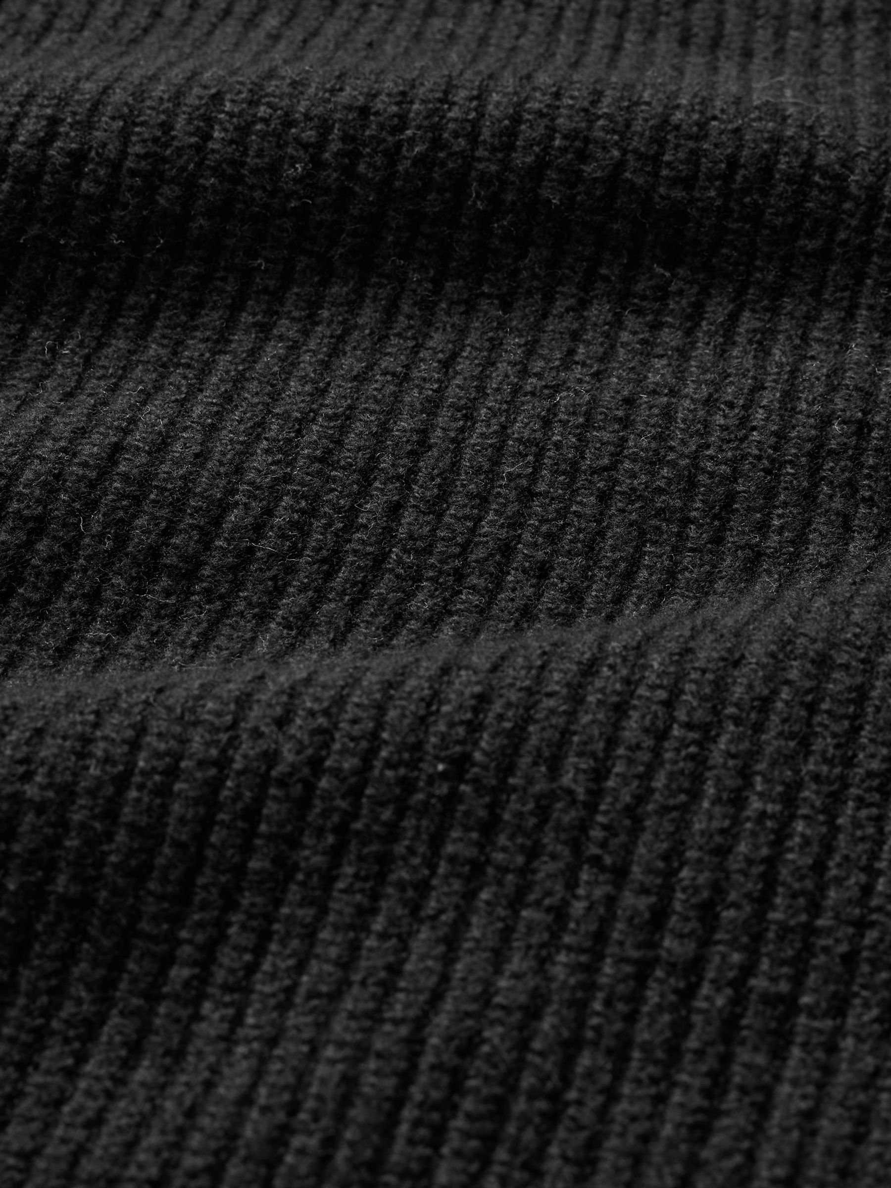 Black CashSoft Oversized Shaker-Stitch Crew Neck Jumper - Image 5 of 5