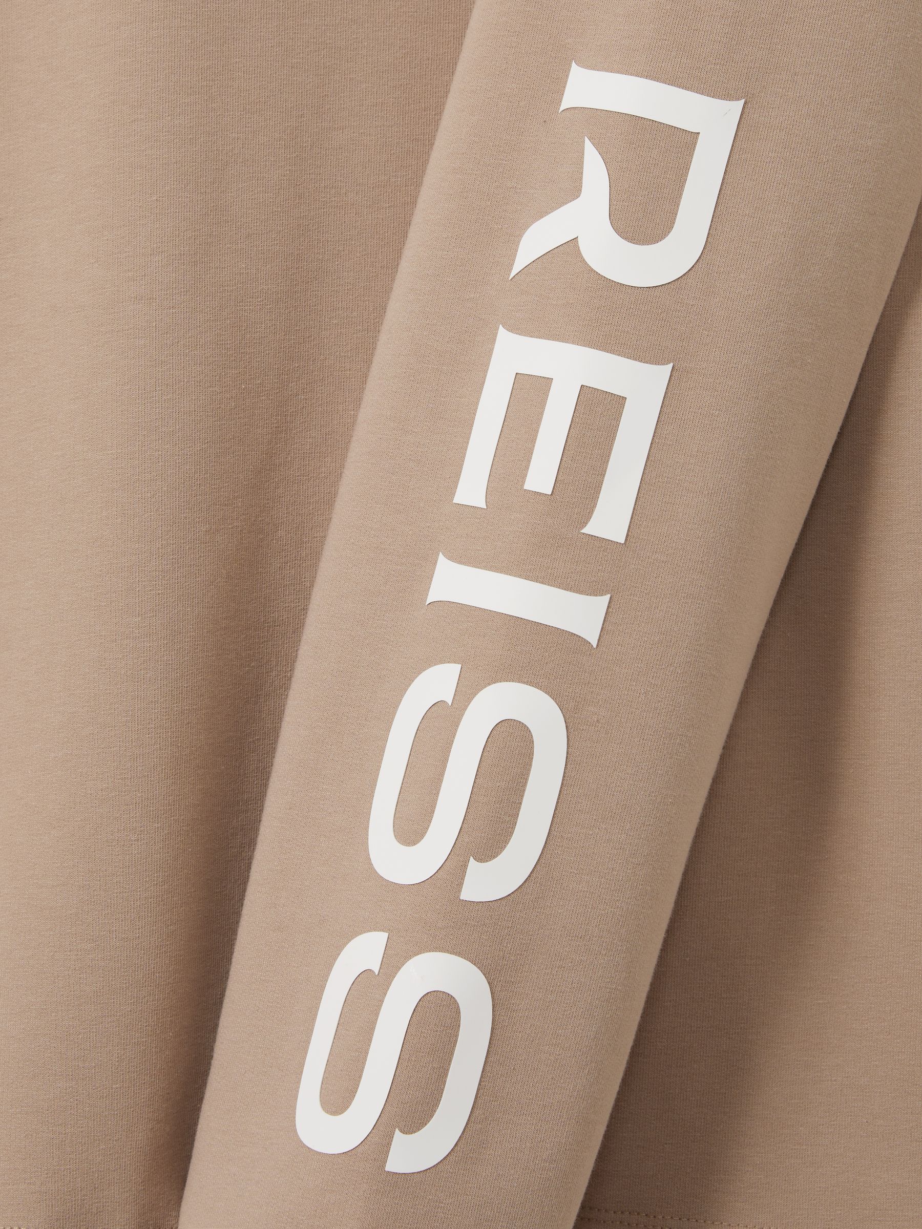 Cotton Blend Logo Top in Neutral - Image 6 of 6