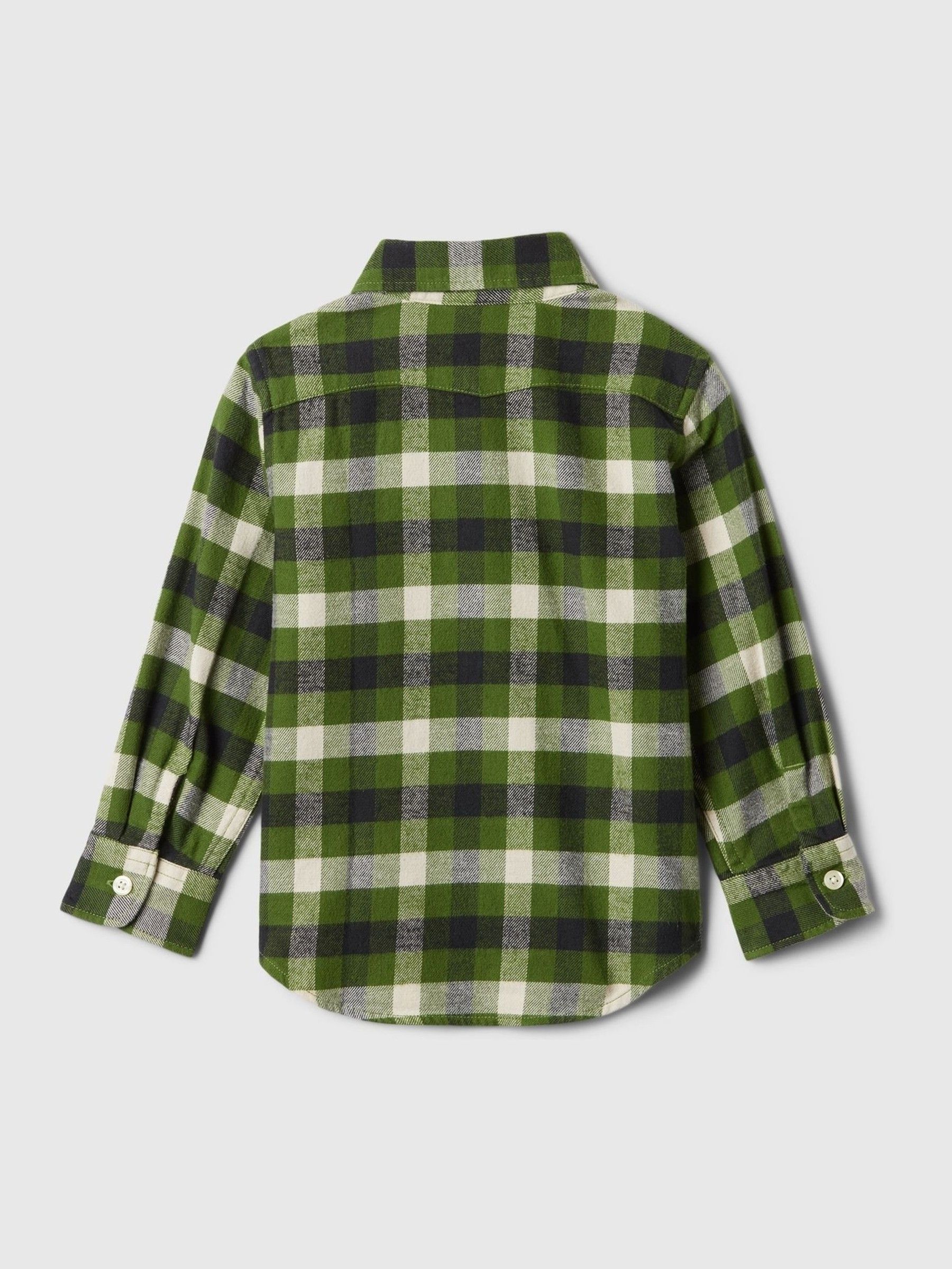 Green Organic Cotton Flannel Shirt (6mths-5yrs) - Image 2 of 3