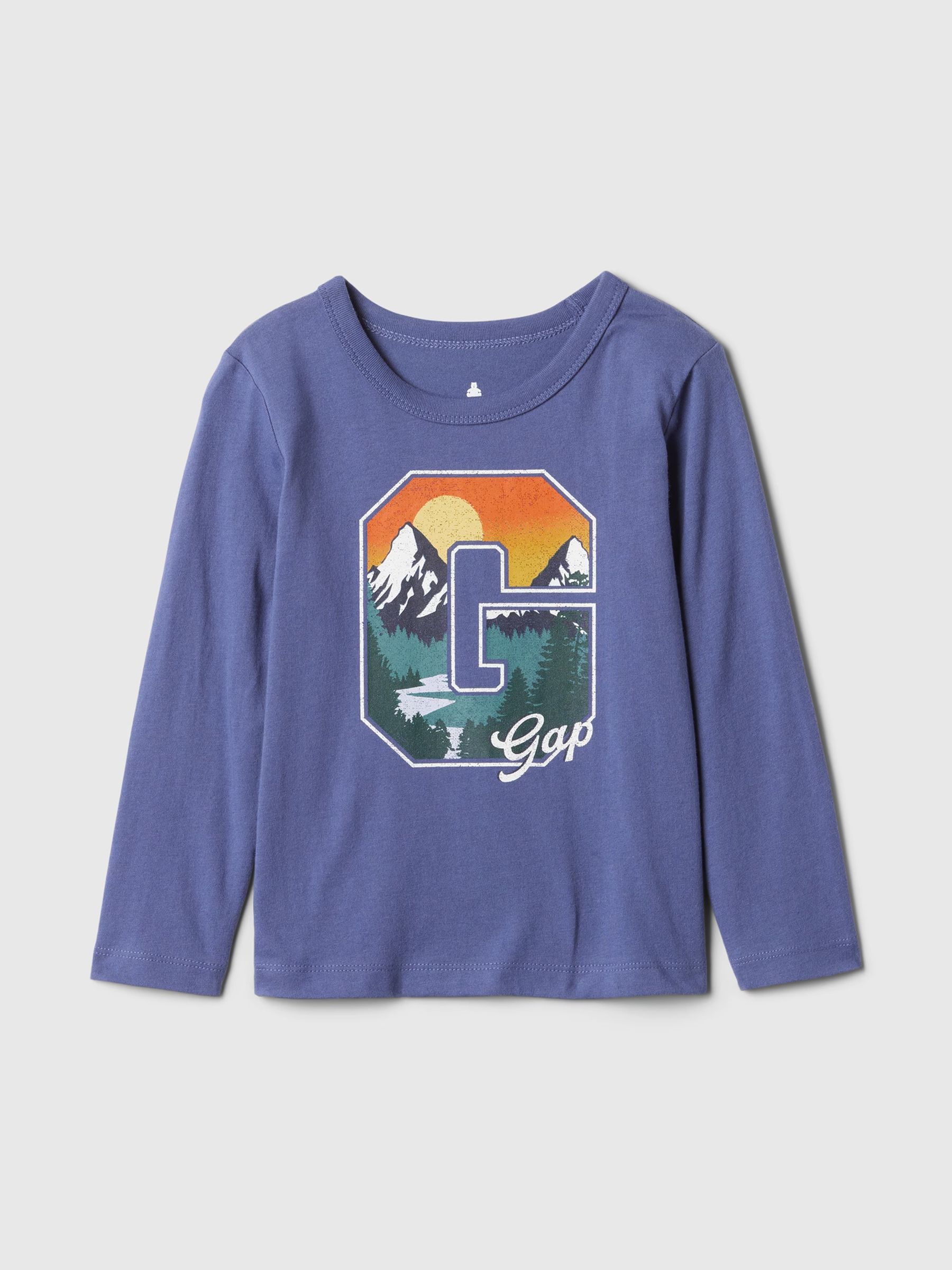 Blue Logo Graphic Long Sleeve T-Shirt (6mths-5yrs) - Image 1 of 3