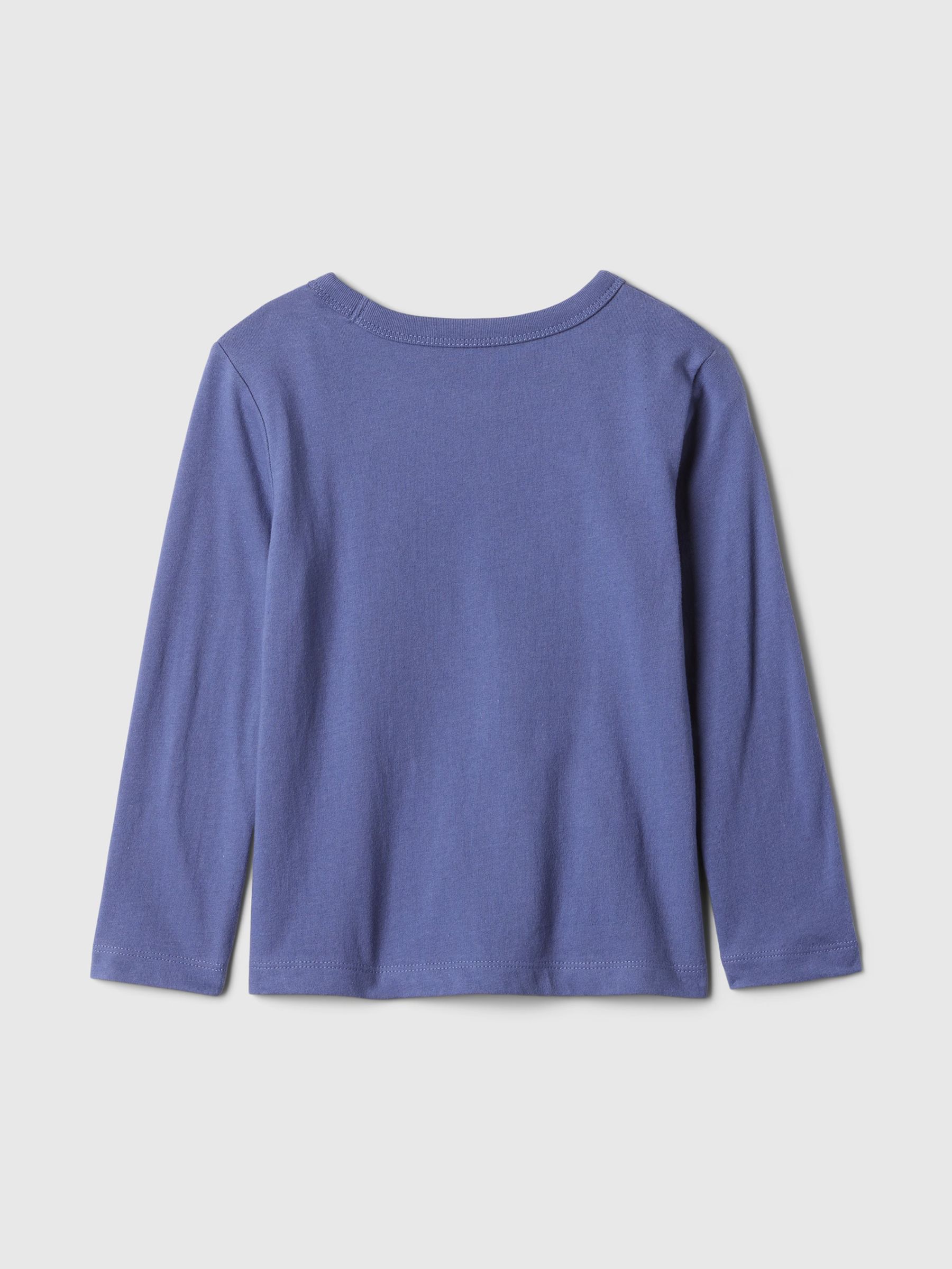 Blue Logo Graphic Long Sleeve T-Shirt (6mths-5yrs) - Image 2 of 3
