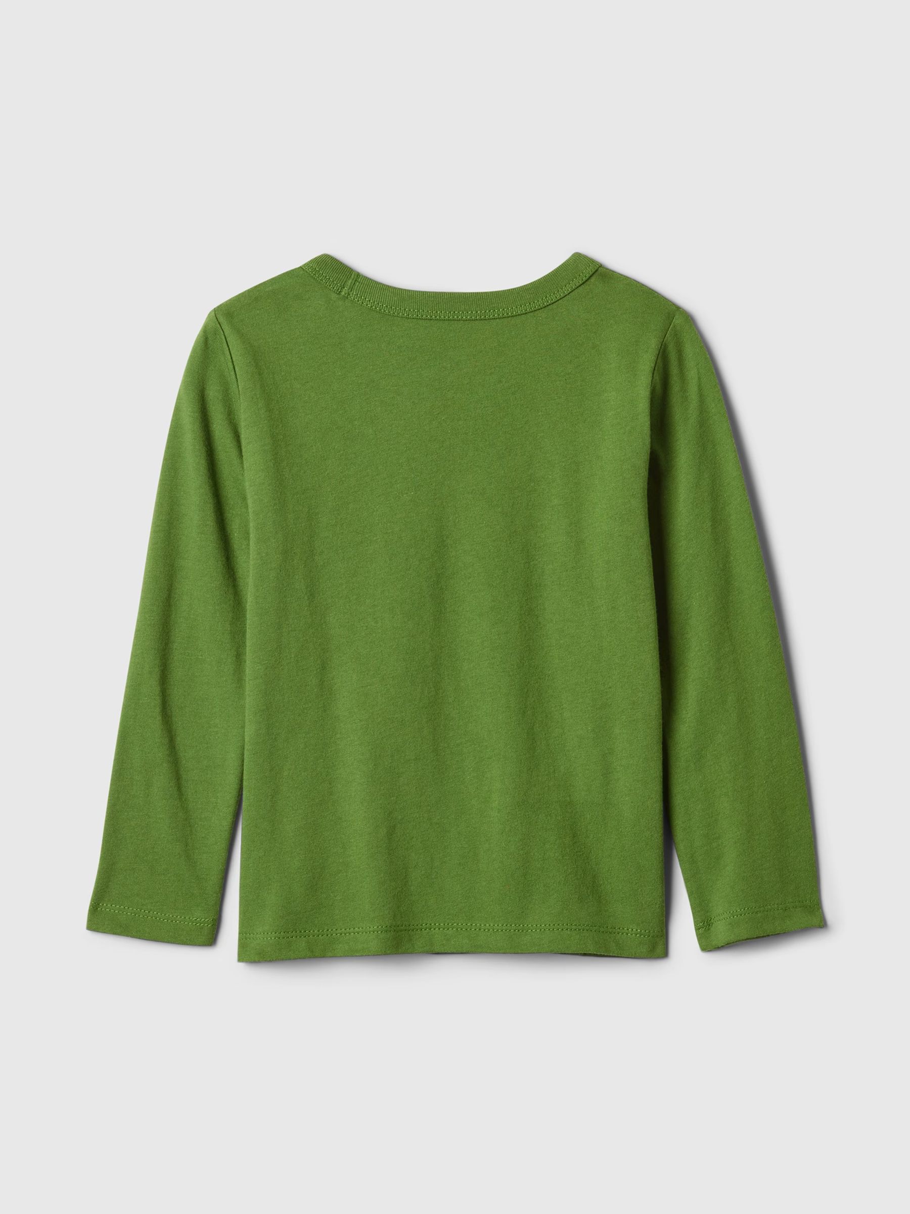 Green Dinosaur Long Sleeve Crew Neck Graphic T-Shirt (6mths-5yrs) - Image 2 of 2