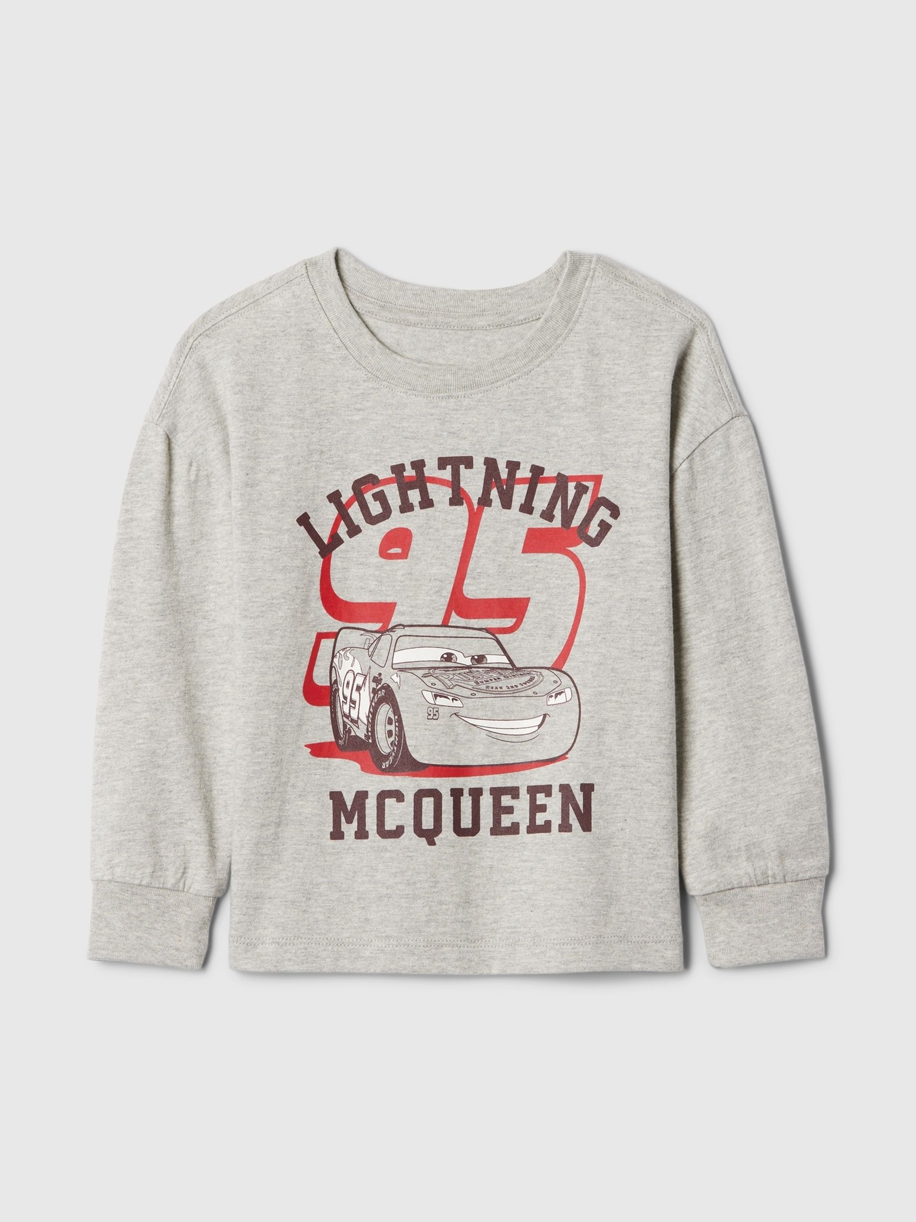 Grey Lightning McQueen Disney Cars Graphic Long Sleeve T-Shirt (6mths-5yrs) - Image 1 of 3