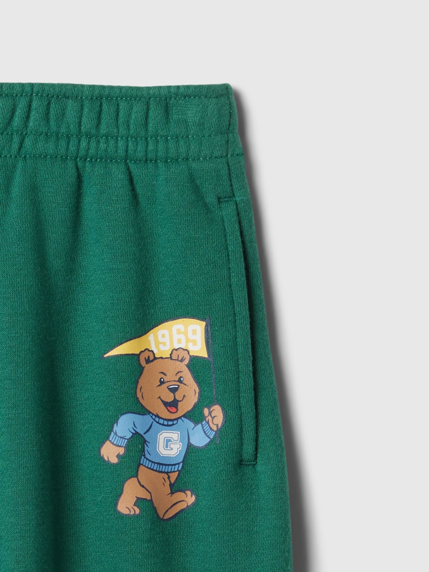 Green Vintage Athletic Logo Fleece-Lined Joggers (6mths-5yrs) - Image 3 of 3