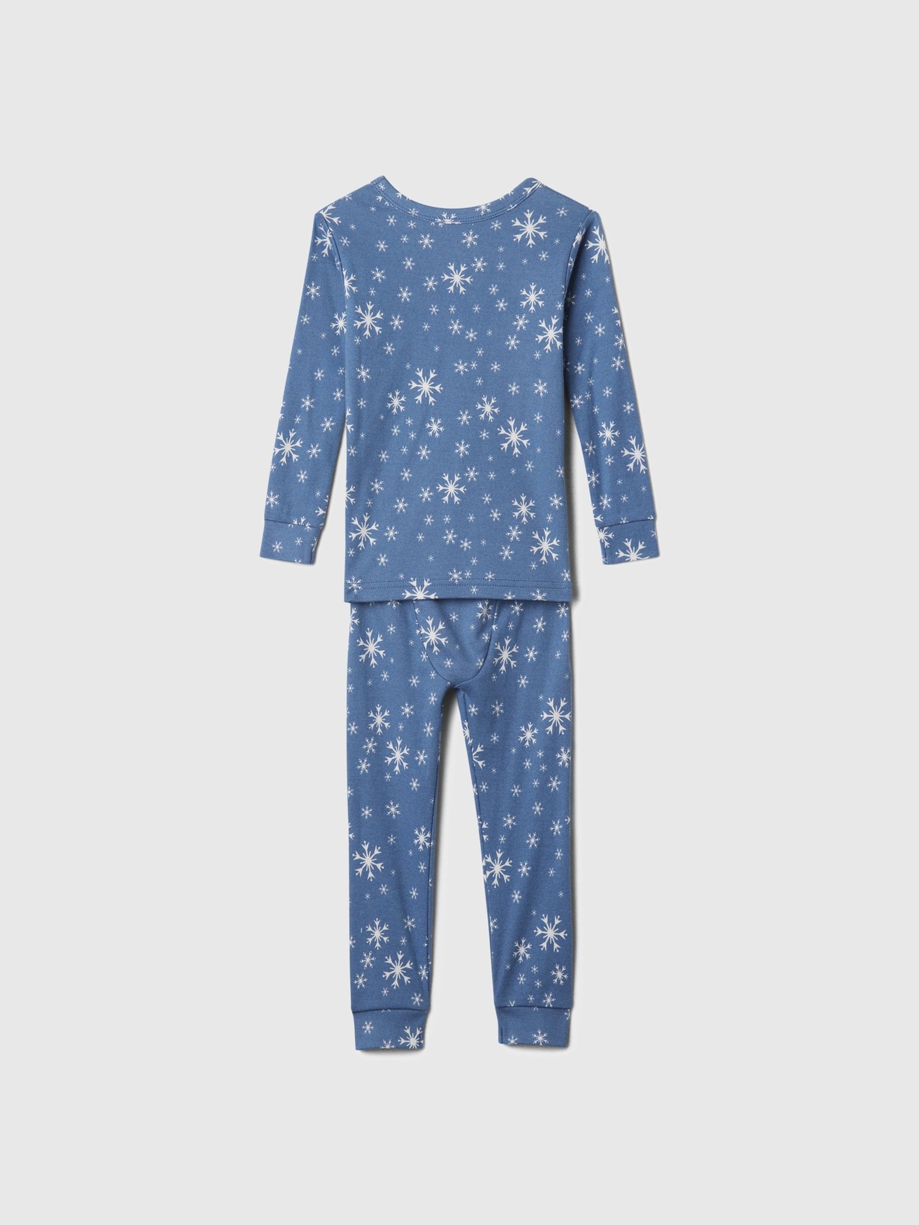 Blue Snowflake Christmas Print Pyjamas (6mths-5yrs) - Image 2 of 3