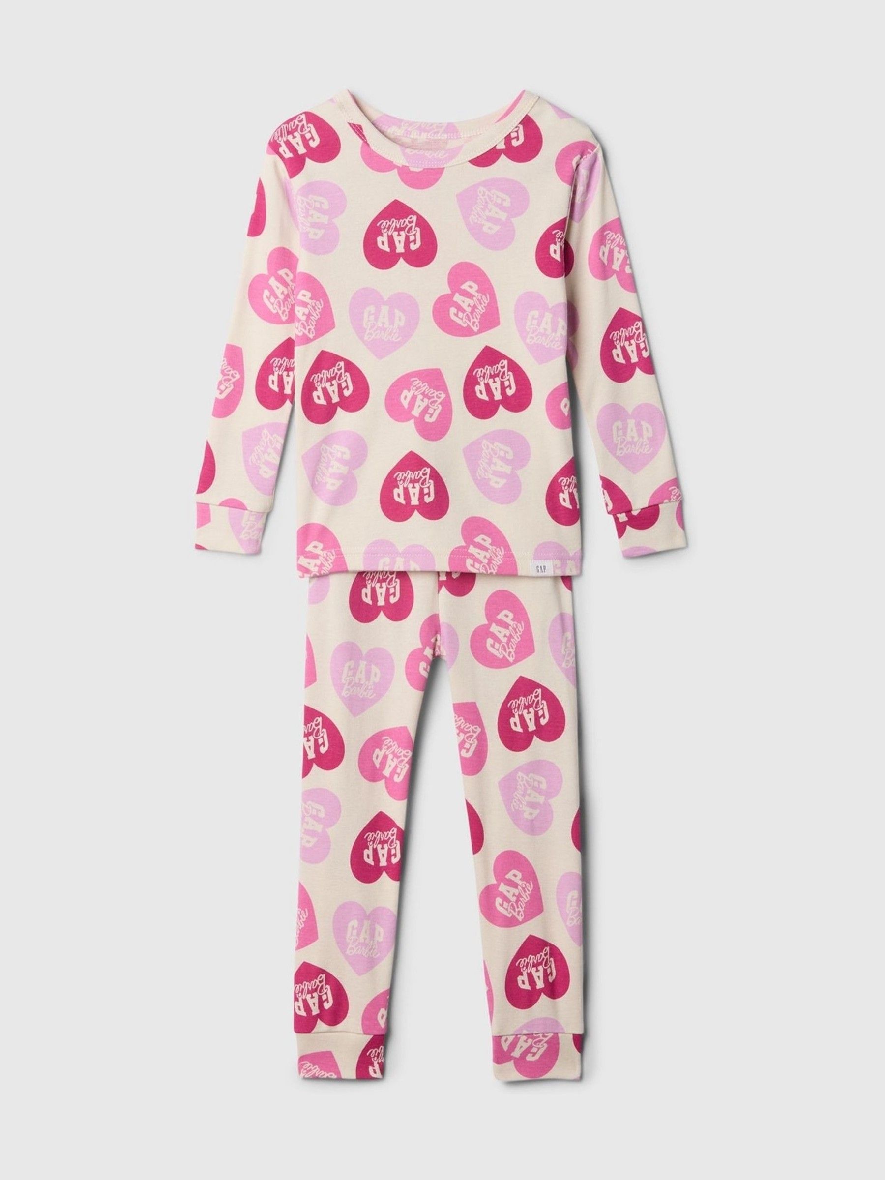 Pink Barbie Heart Cotton Long Sleeve Pyjamas (12mths-5yrs) - Image 1 of 2