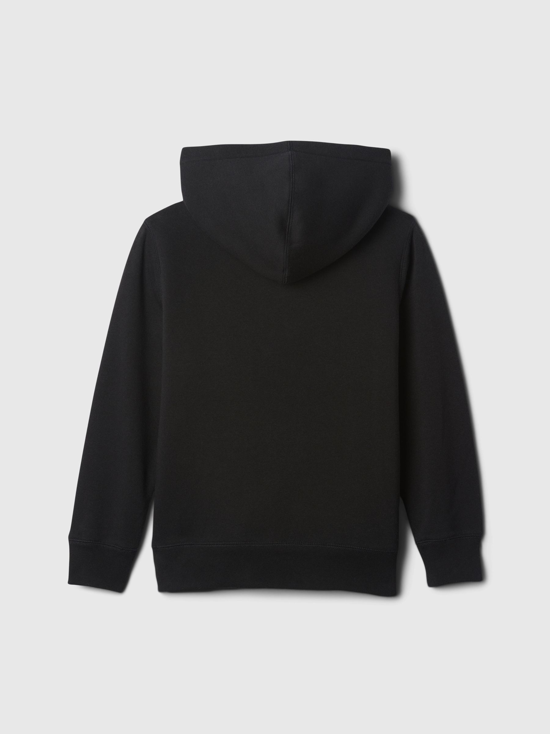 Black Logo Sherpa-Lined Zip-Up Hoodie (4-13yrs) - Image 2 of 3
