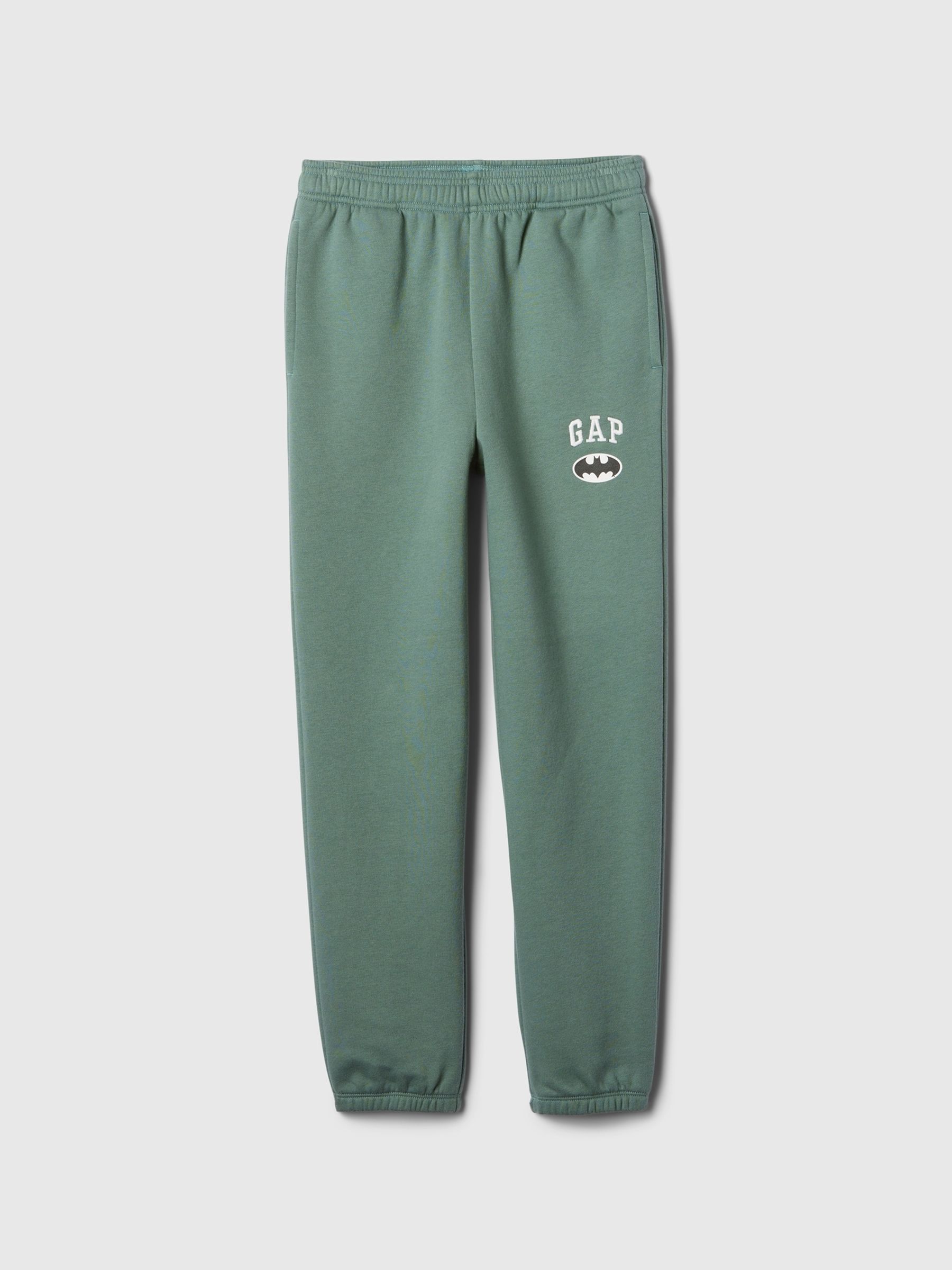 Green Batman Vintage Logo Soft Fleece-Lined Joggers (4-13yrs) - Image 5 of 5