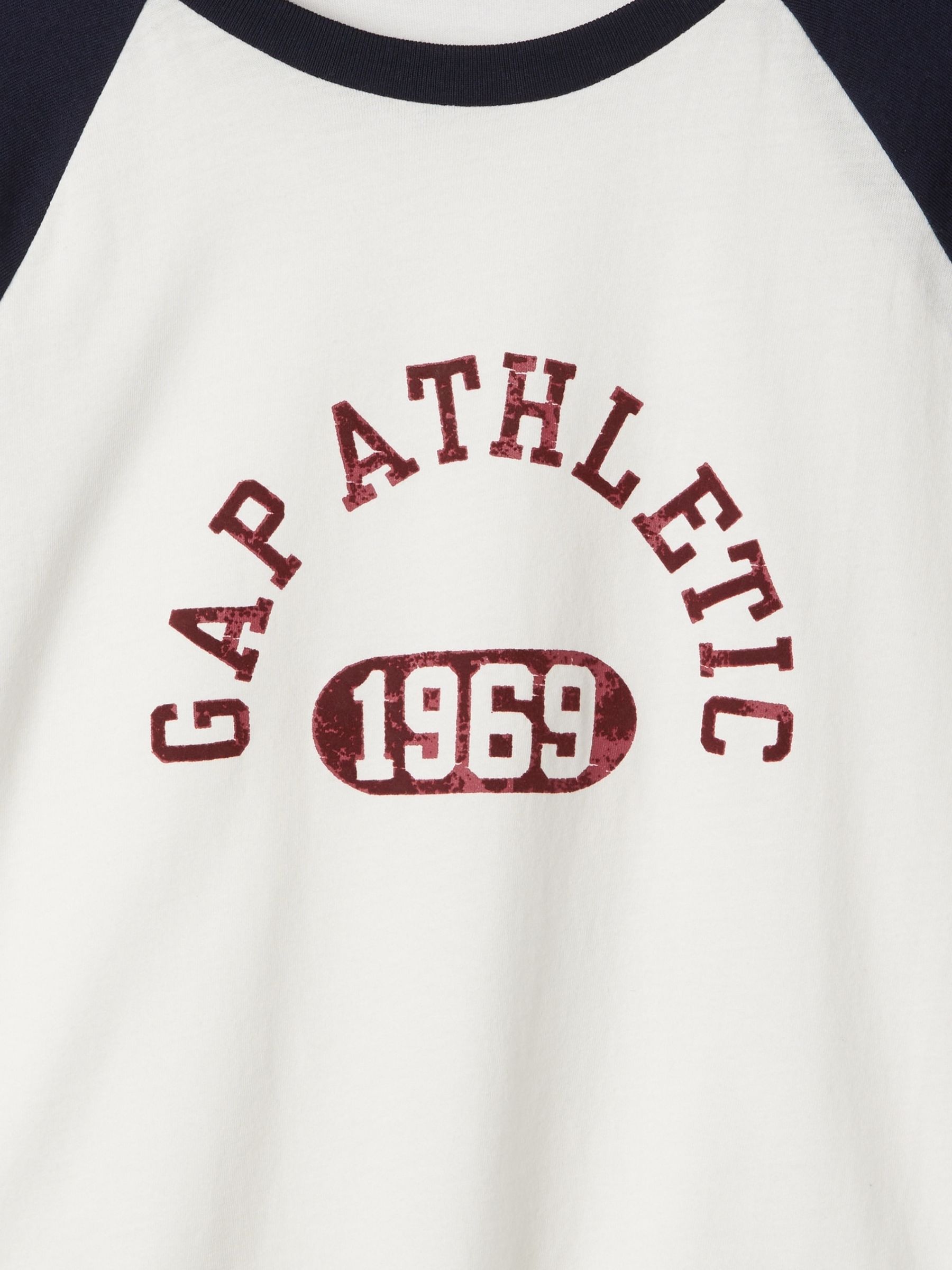 White Athletic Logo Raglan T-Shirt (4-13yrs) - Image 4 of 4