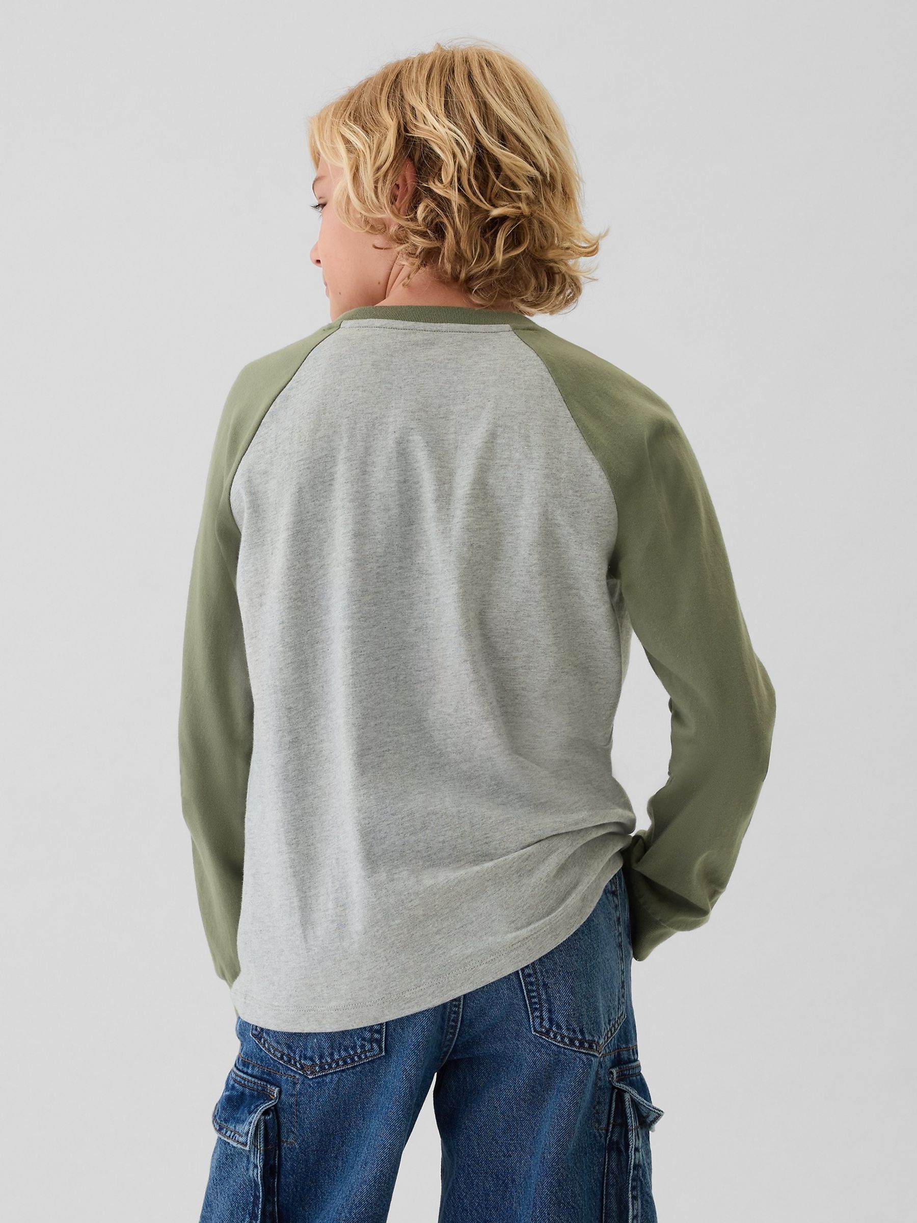 Green Athletic Logo Raglan T-Shirt (4-13yrs) | Gap