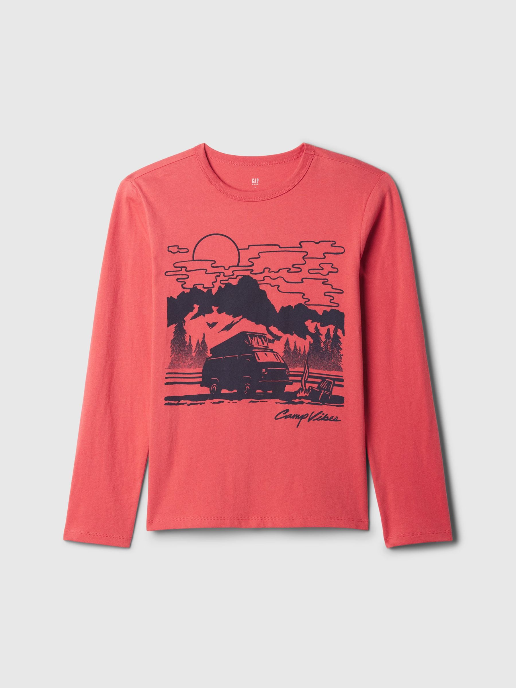 Red Long Sleeve Graphic T-Shirt (4-13yrs) - Image 1 of 1