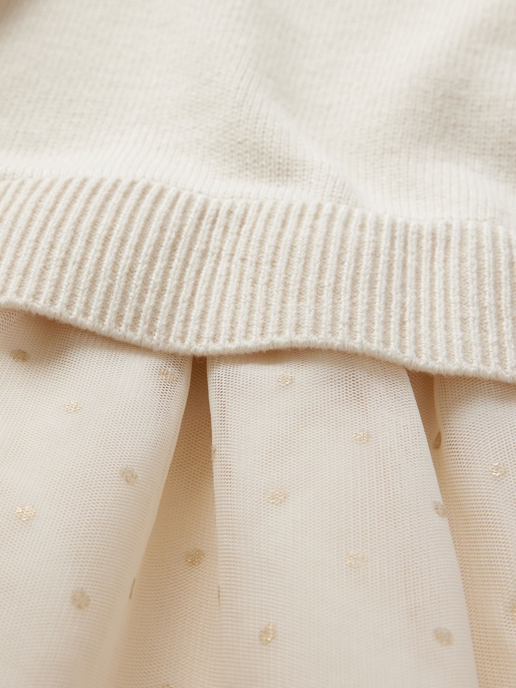 Cream 2-in-1 Jumper Tulle Dress (6mths-5yrs) - Image 2 of 2