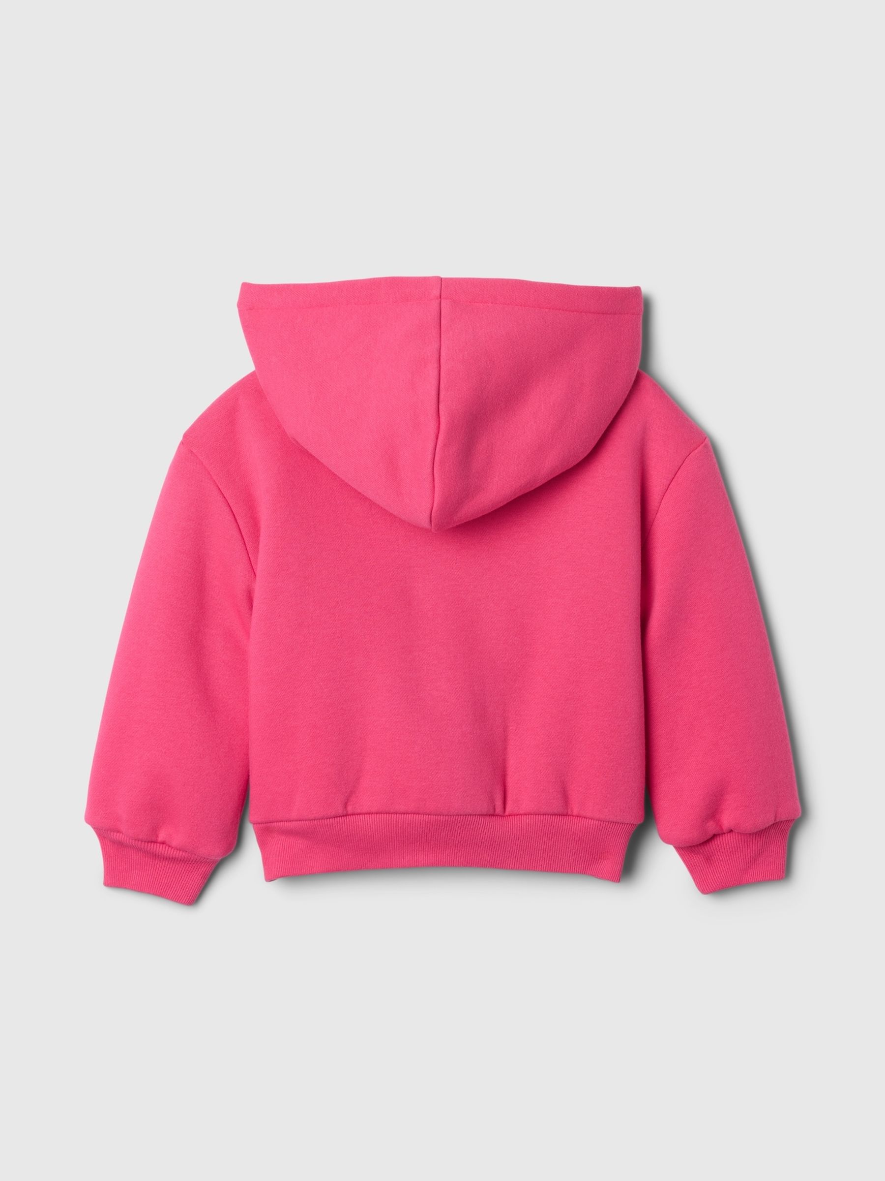 Pink Logo Sherpa-Lined Vintage Zip Hoodie (6mths-5yrs) - Image 2 of 3
