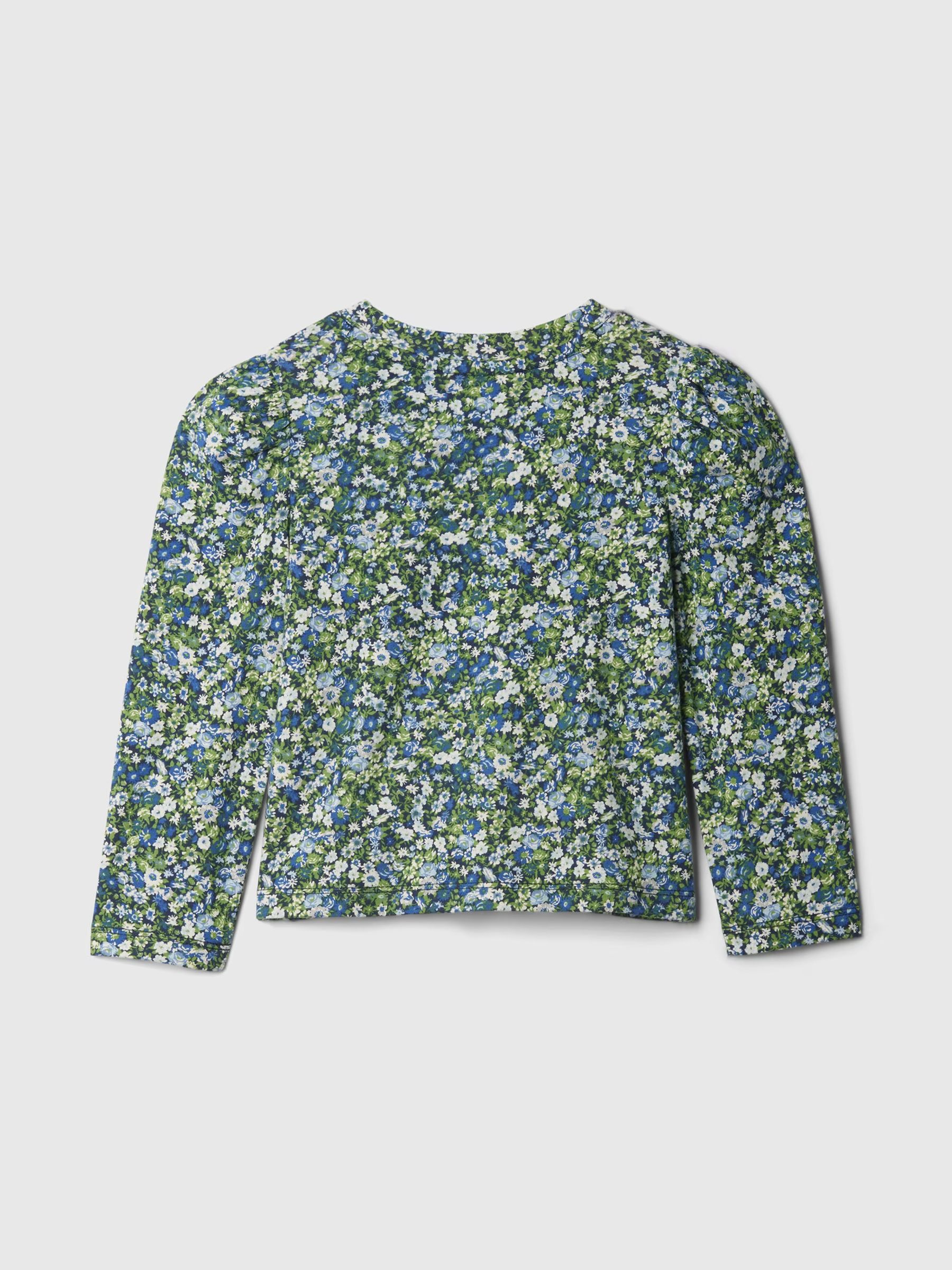 Green Pocket Puff Sleeve Crew Neck T-Shirt (6mths-5yrs) - Image 2 of 2