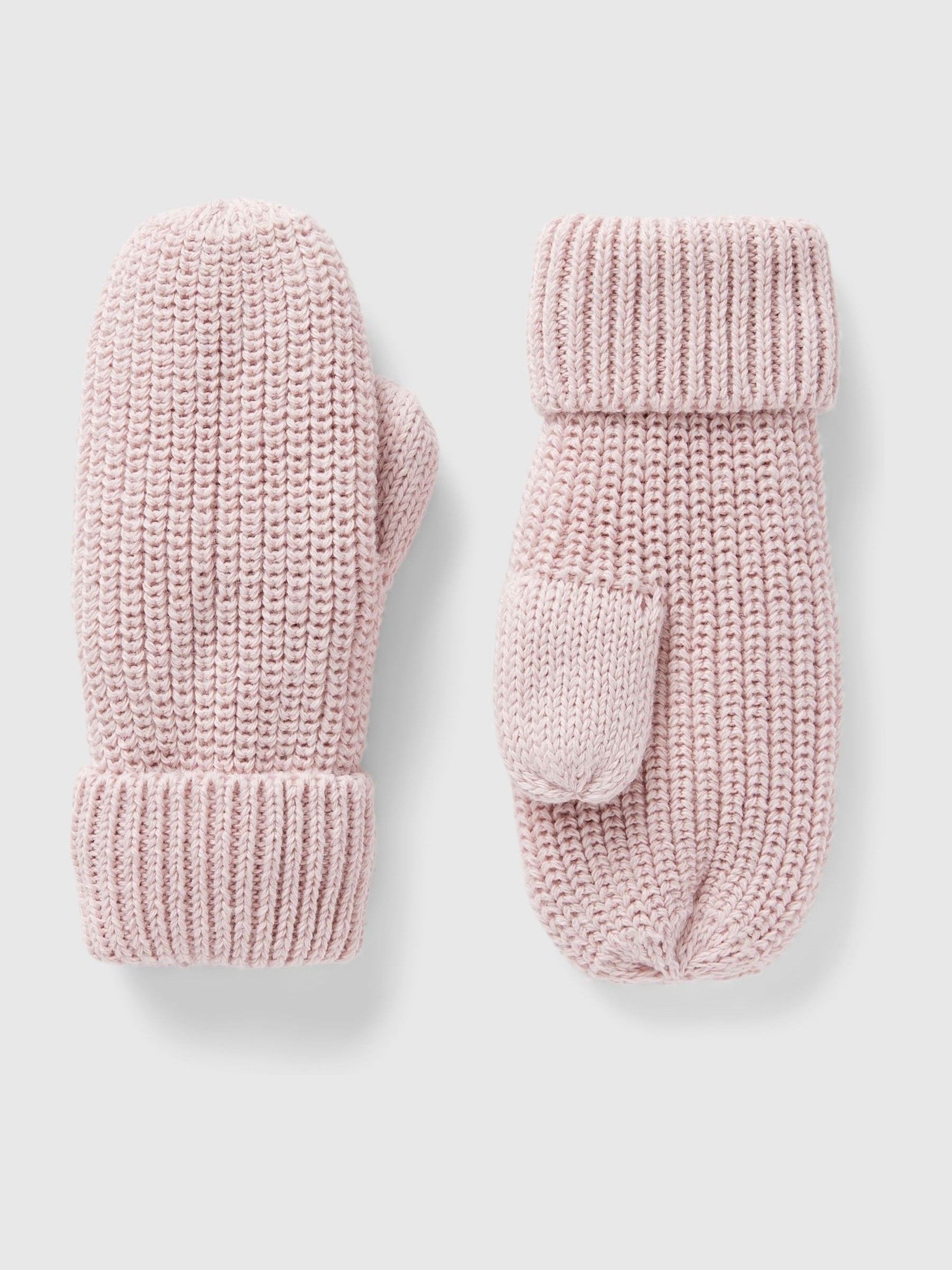 Pink Kids Knitted Mittens - Image 1 of 1