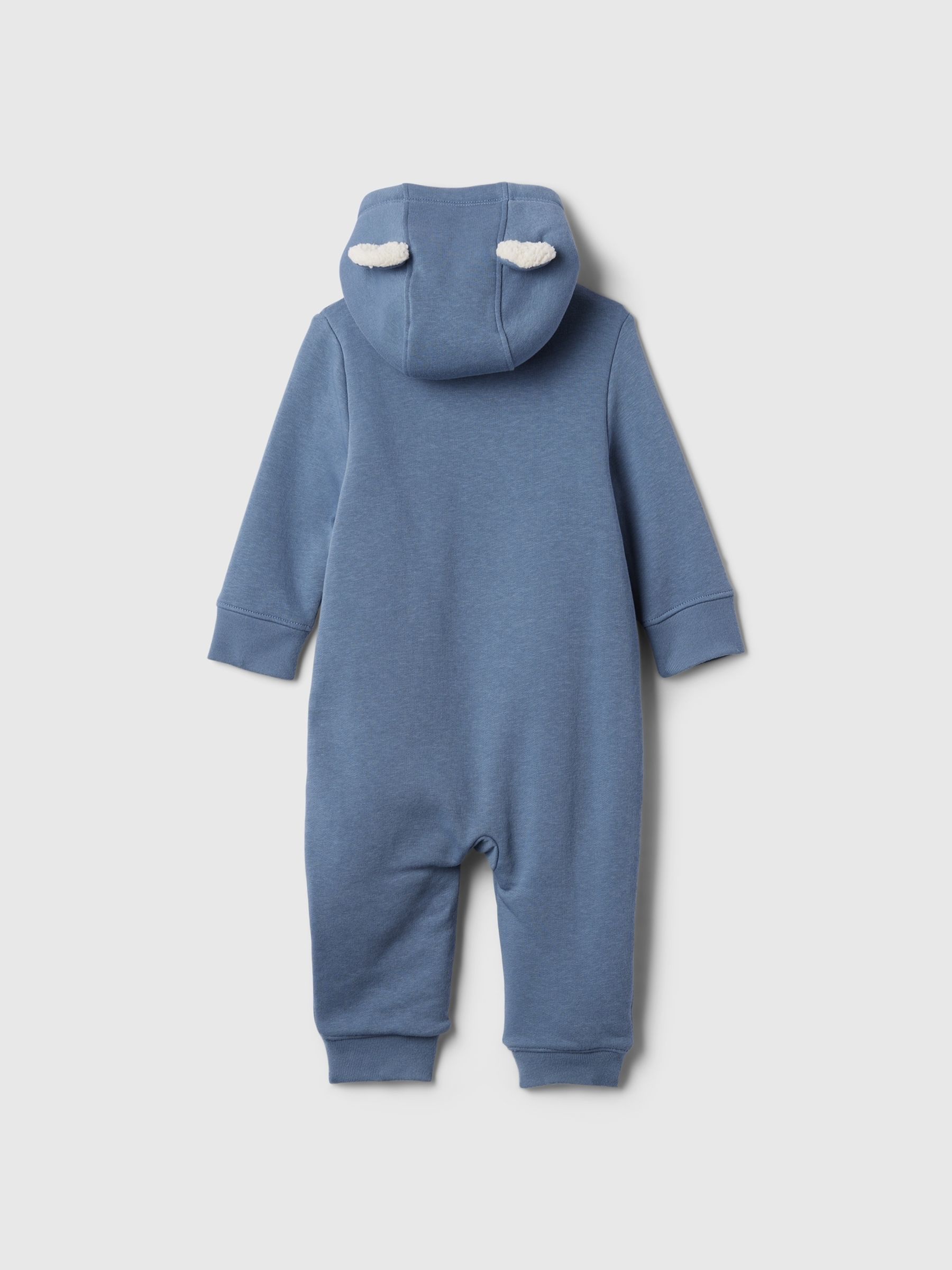 Blue Logo Sherpa Lined Zip Hooded All in One (Newborn - 24mths) - Image 2 of 3