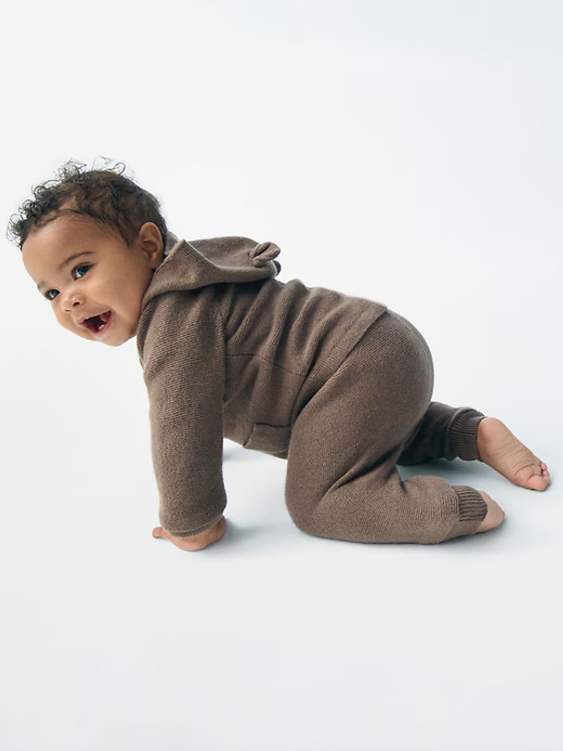 Brown CashSoft Bear Hoodie & Jogger Set (Newborn-24mths) - Image 2 of 4