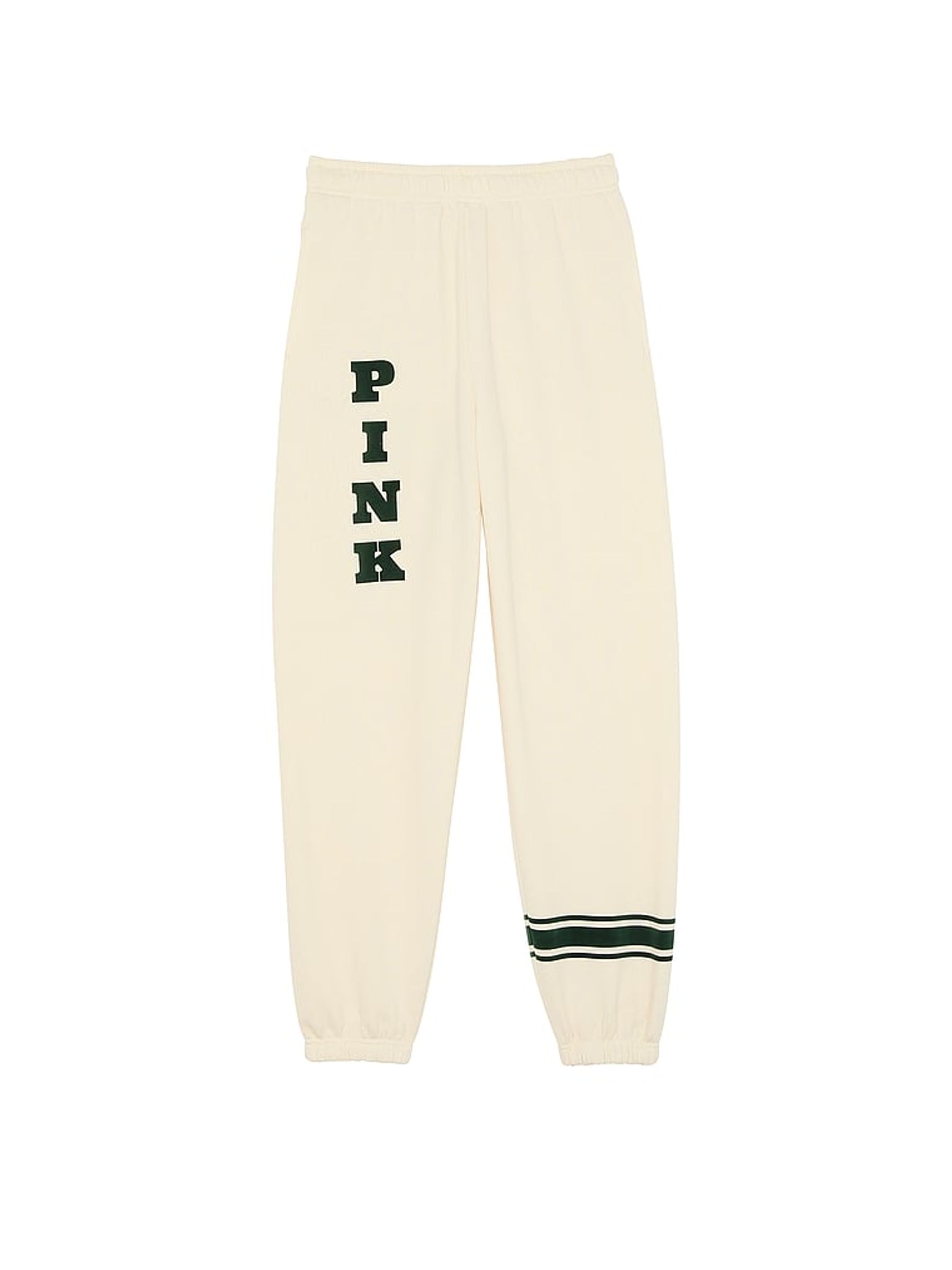 White Shell Cuffed Fleece Joggers - Image 3 of 3