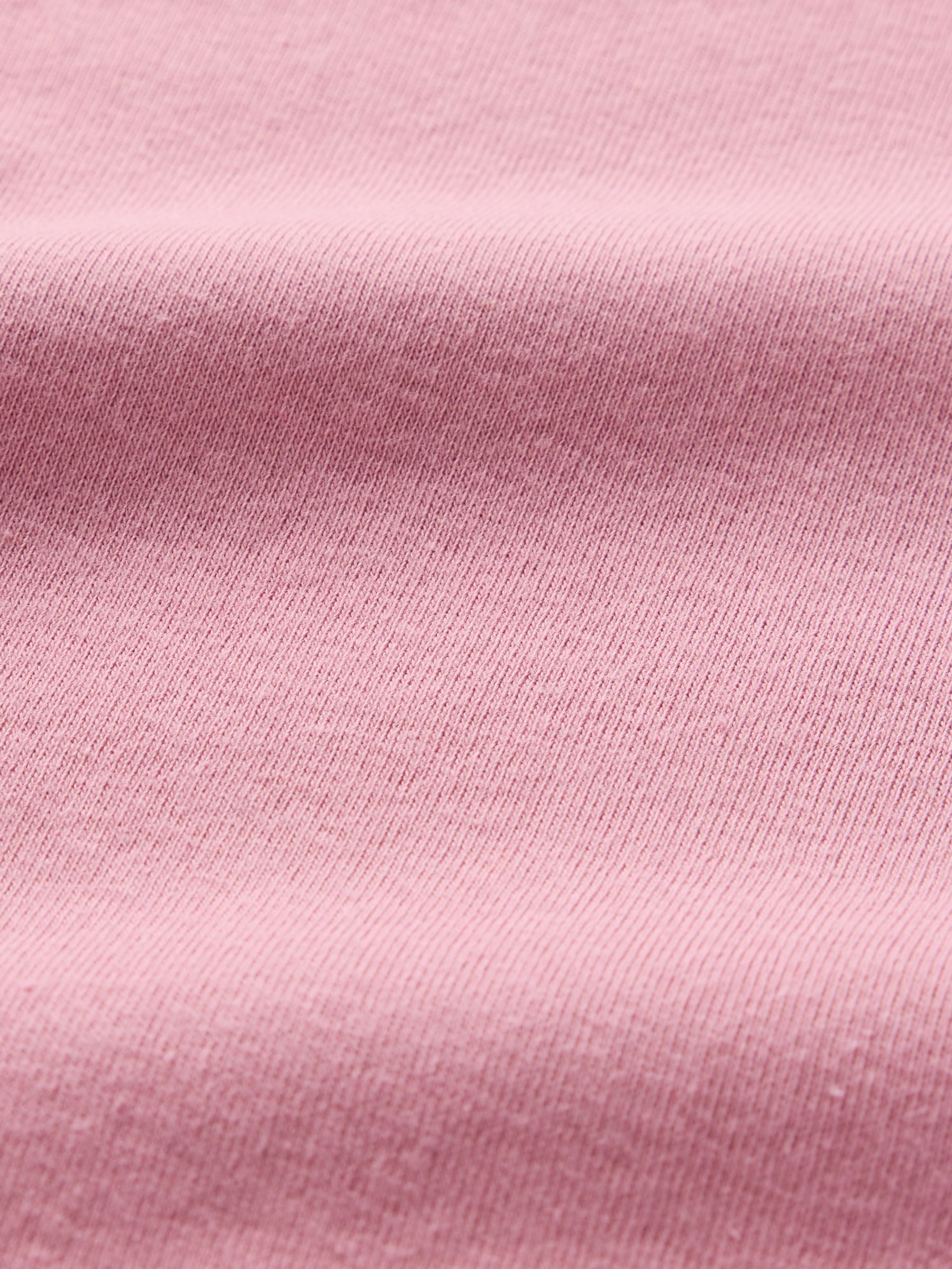 Pink Ribbed Long Sleeve Mock Neck T-Shirt - Image 4 of 4