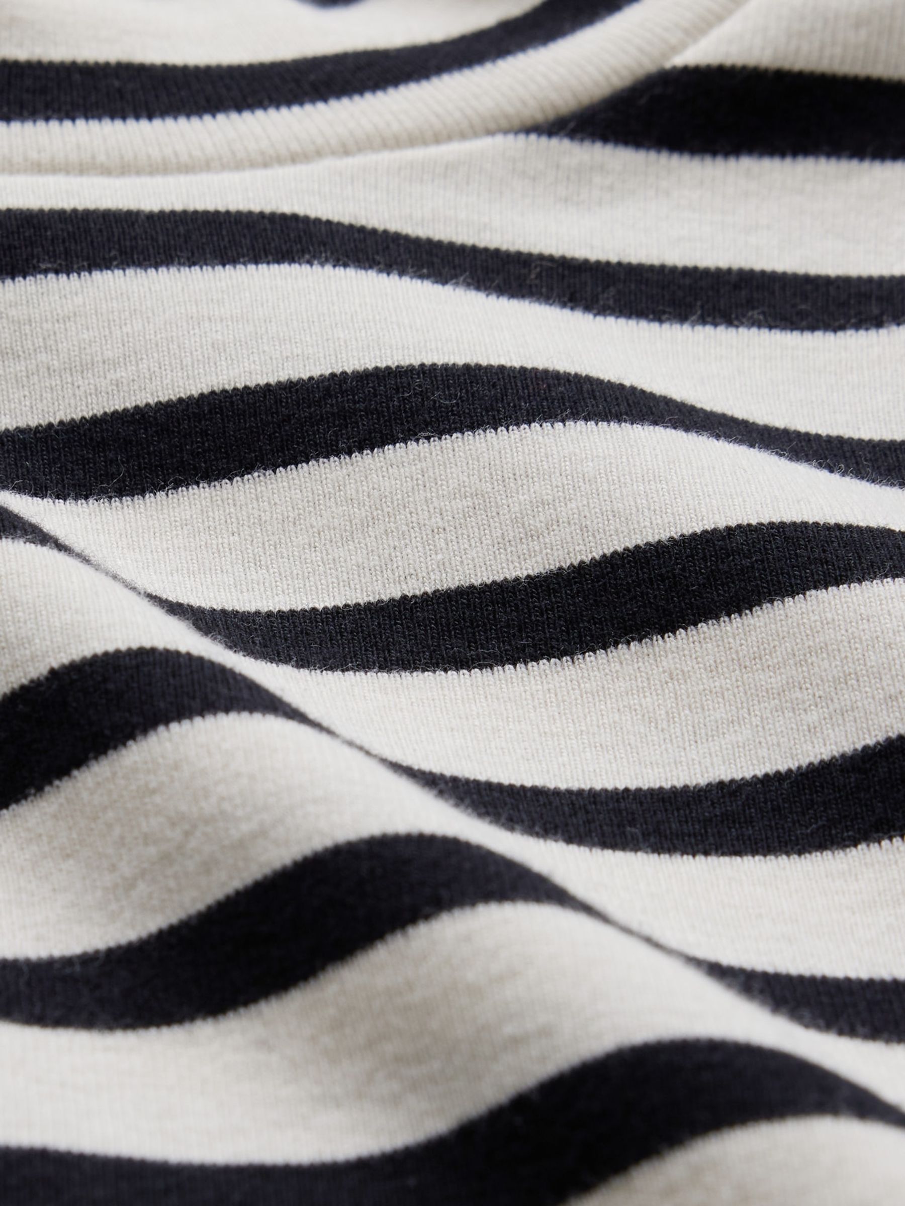 White Ribbed Long Sleeve Mock Neck T-Shirt - Image 4 of 4