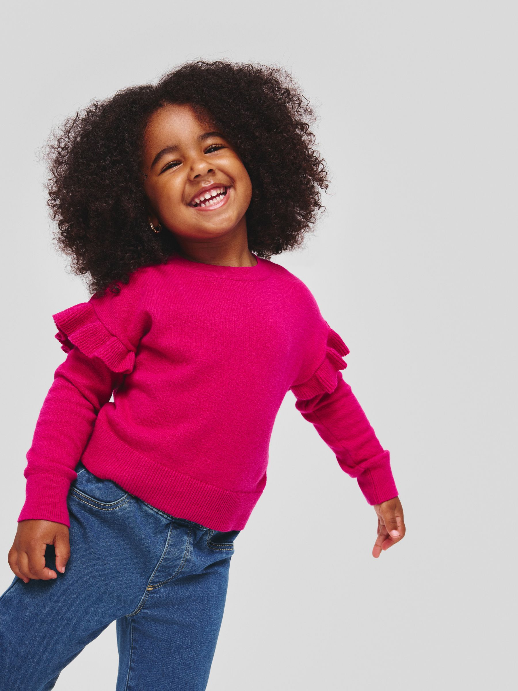 Pink CashSoft Ruffle Jumper (4-13yrs) - Image 4 of 4