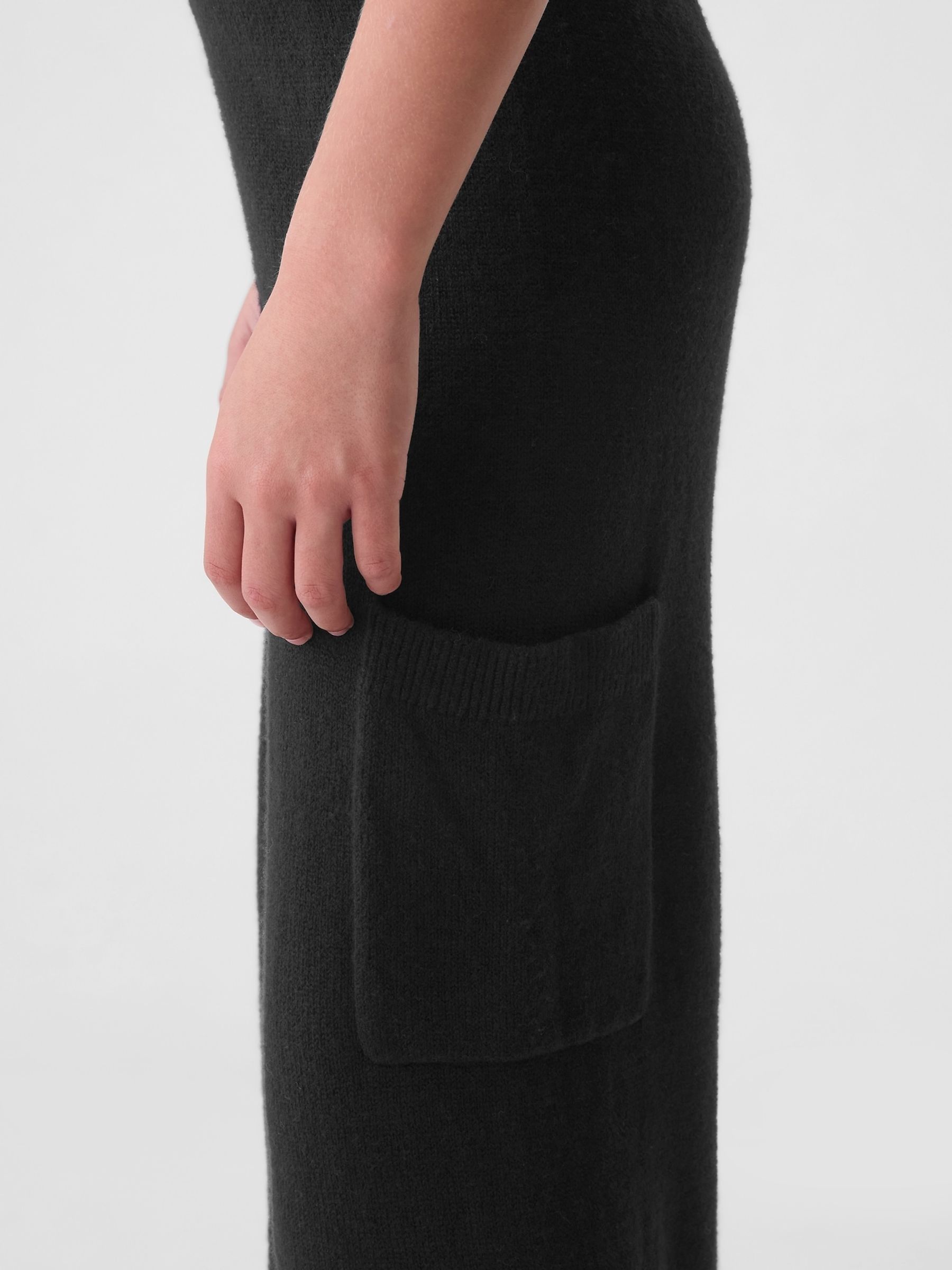 Black CashSoft Cargo Knitted Trousers (4-13yrs) - Image 4 of 5