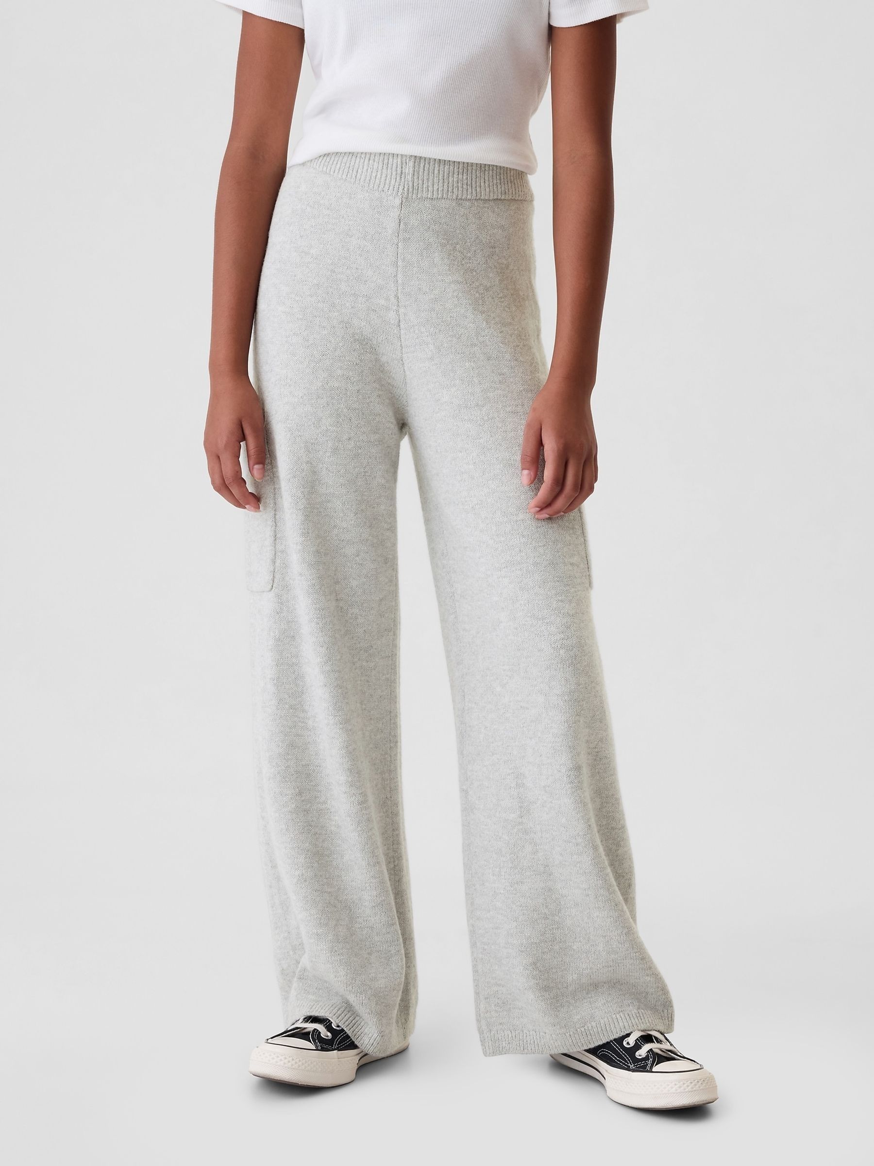 Grey CashSoft Cargo Knitted Trousers (4-13yrs) - Image 1 of 5