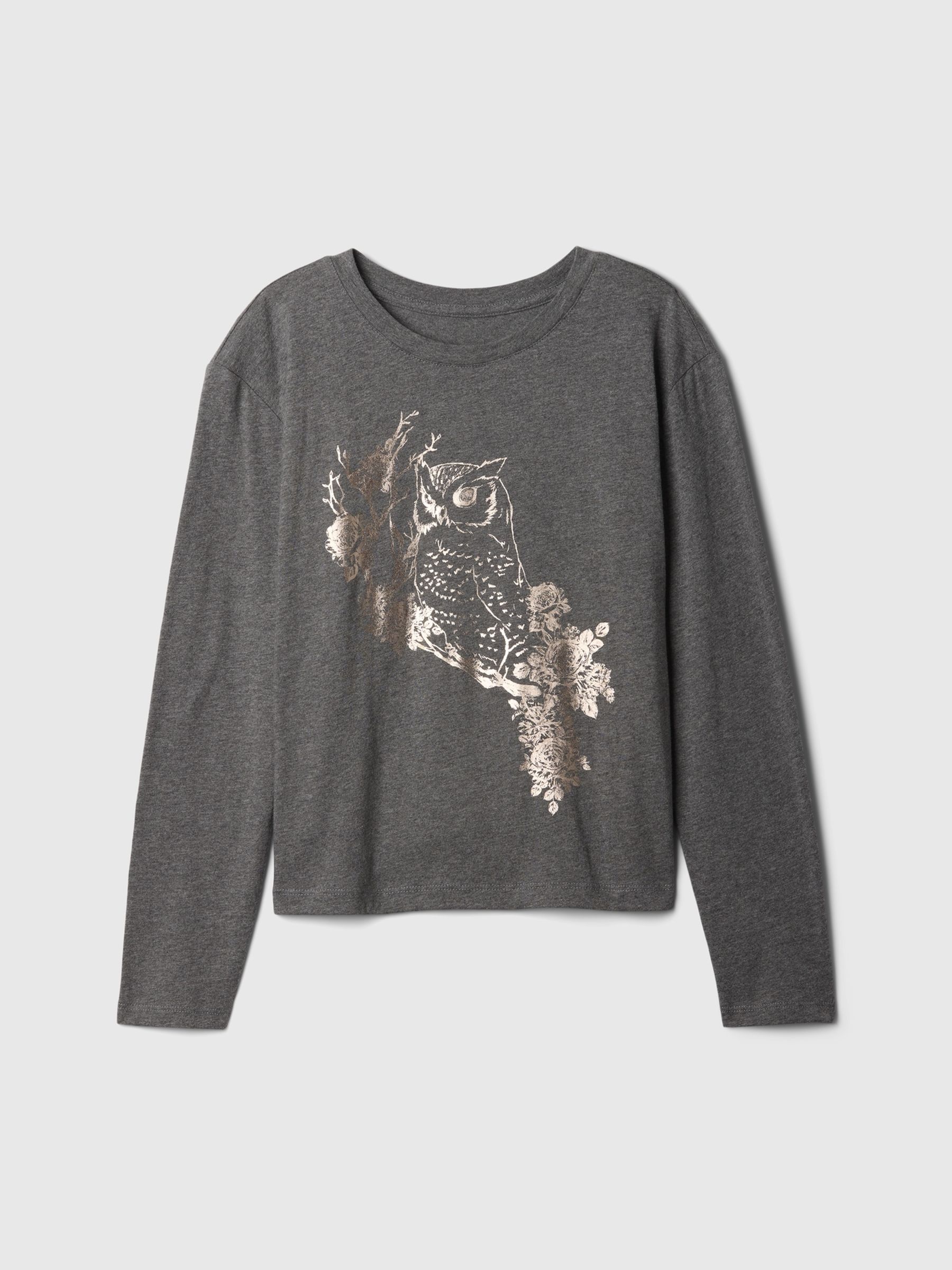 Grey Owl Graphic T-Shirt (4-13yrs) - Image 3 of 4