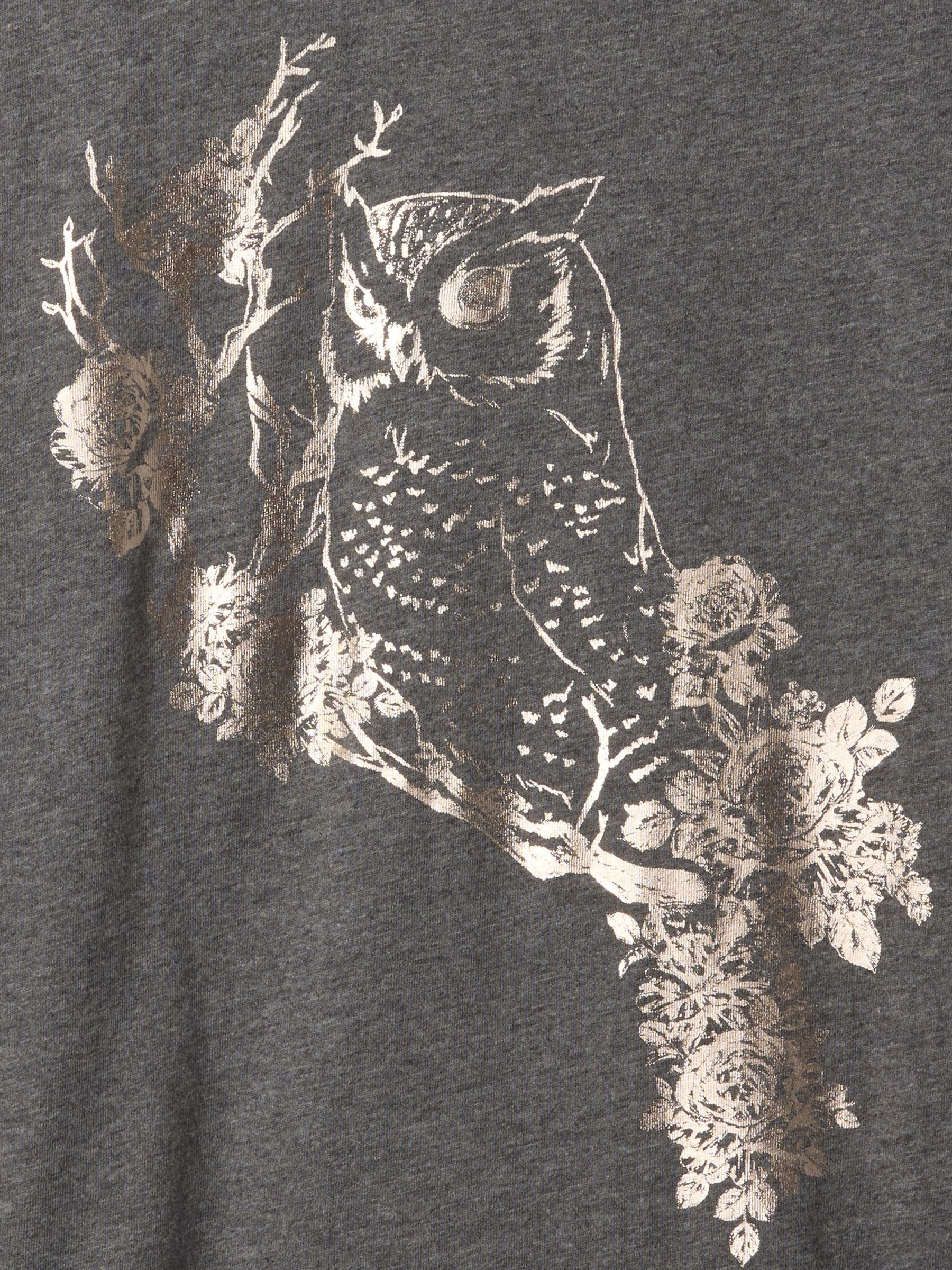 Grey Owl Graphic T-Shirt (4-13yrs) - Image 4 of 4