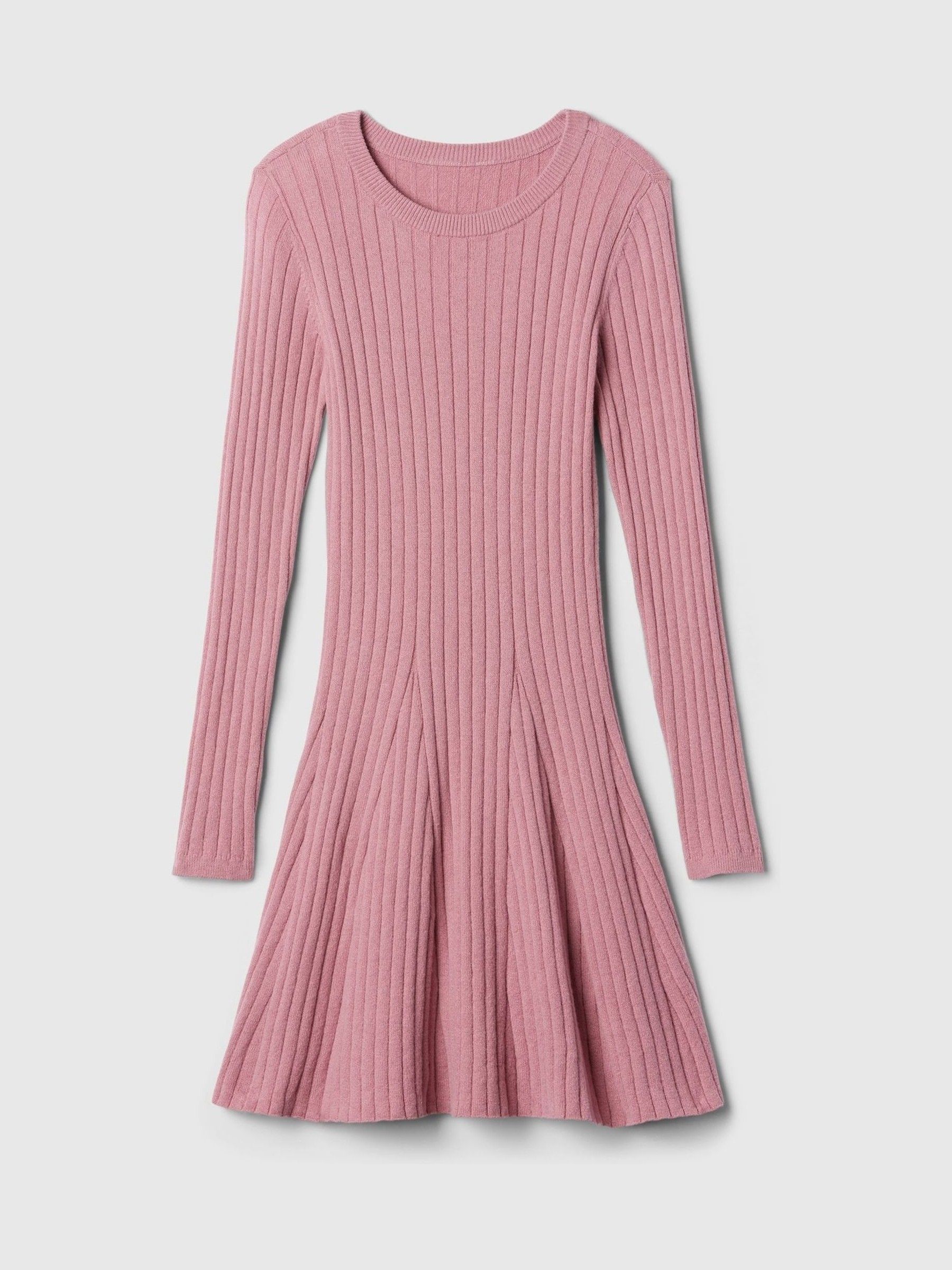 Pink CashSoft Rib Knit Dress (4-13yrs) - Image 3 of 4