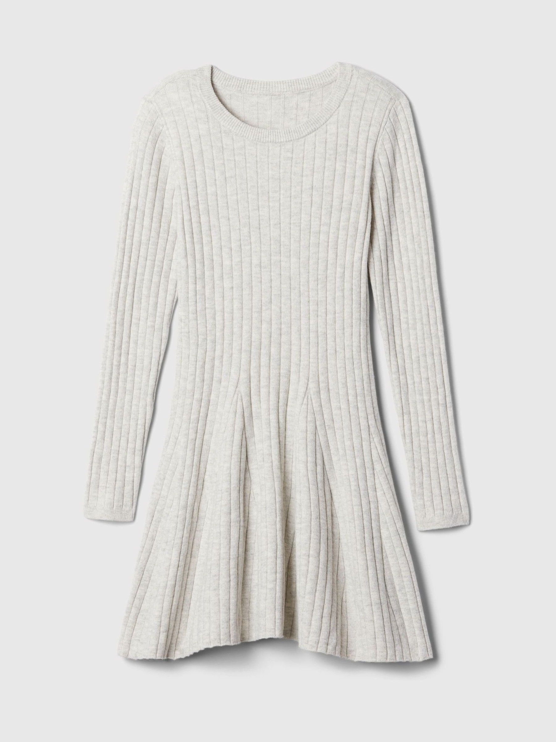 Grey CashSoft Rib Knit Dress (4-13yrs) - Image 3 of 4