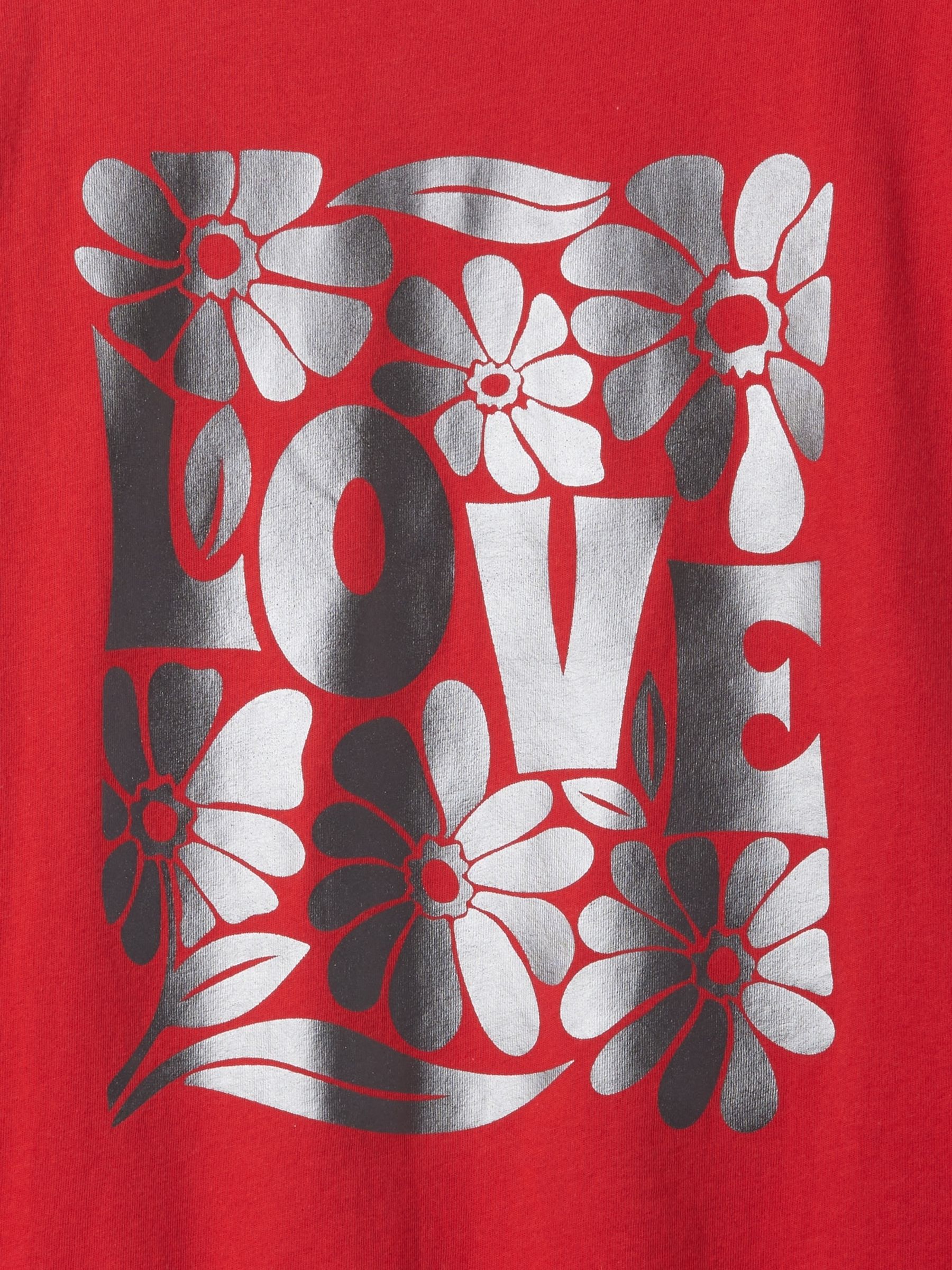 Red Love Graphic T-Shirt (4-13yrs) - Image 4 of 4