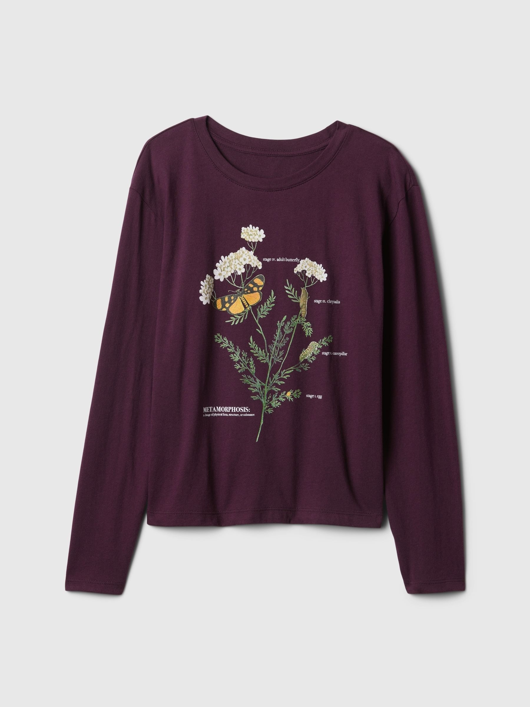 Purple Floral Graphic T-Shirt (4-13yrs) - Image 3 of 4