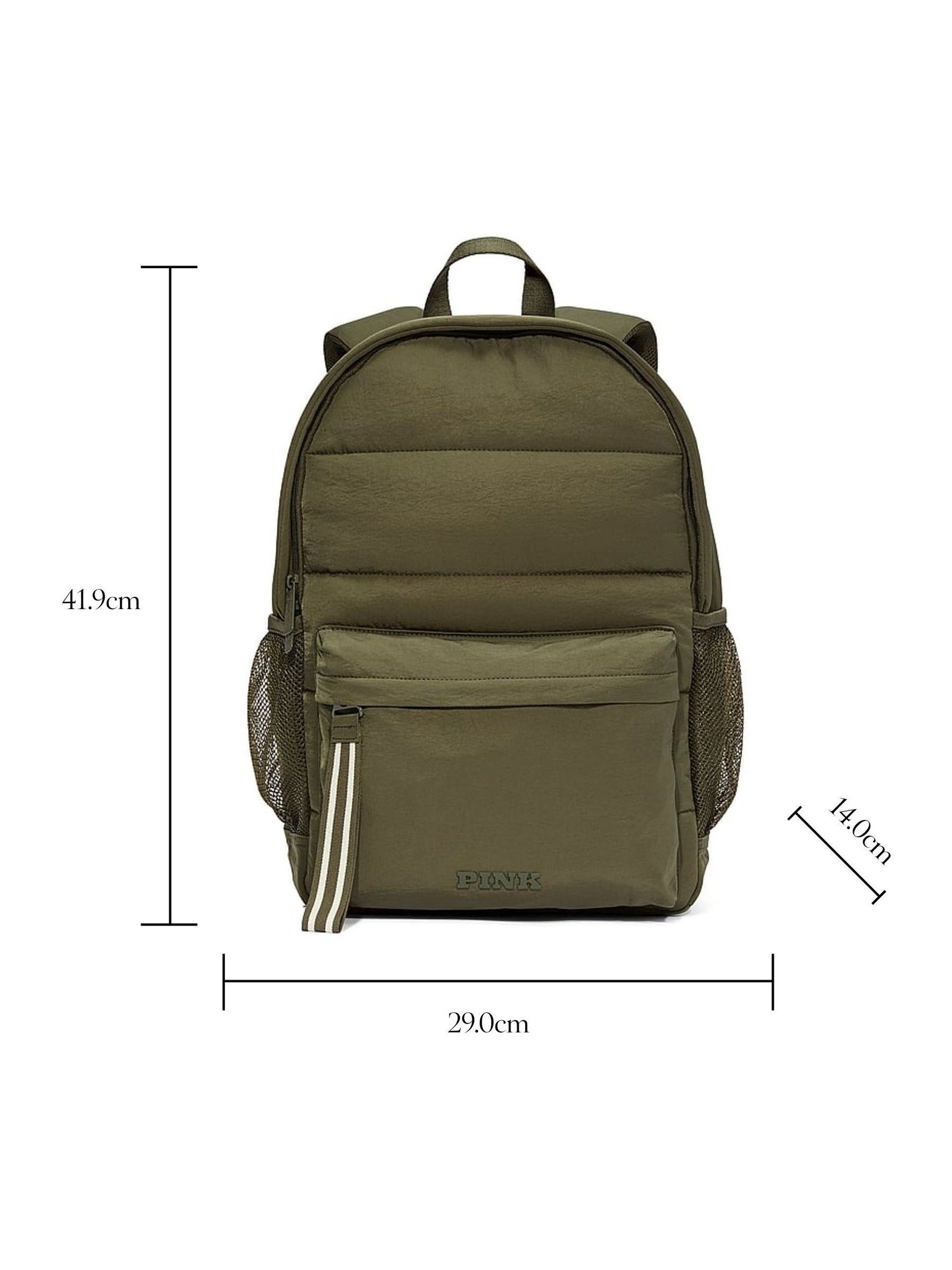 Olive Green Puffer Backpack - Image 4 of 4