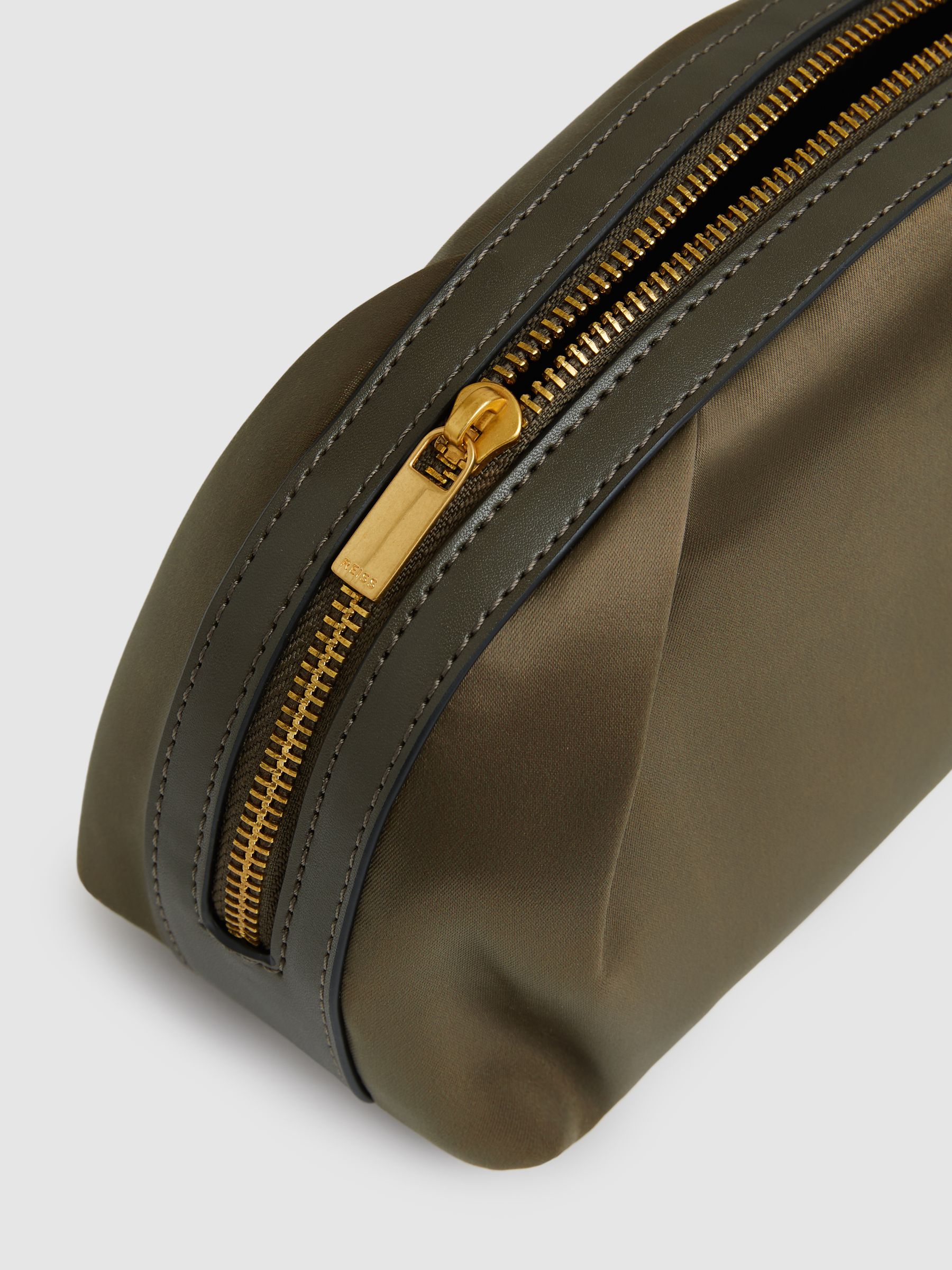 Cosmetics Bag in Olive - Image 2 of 3