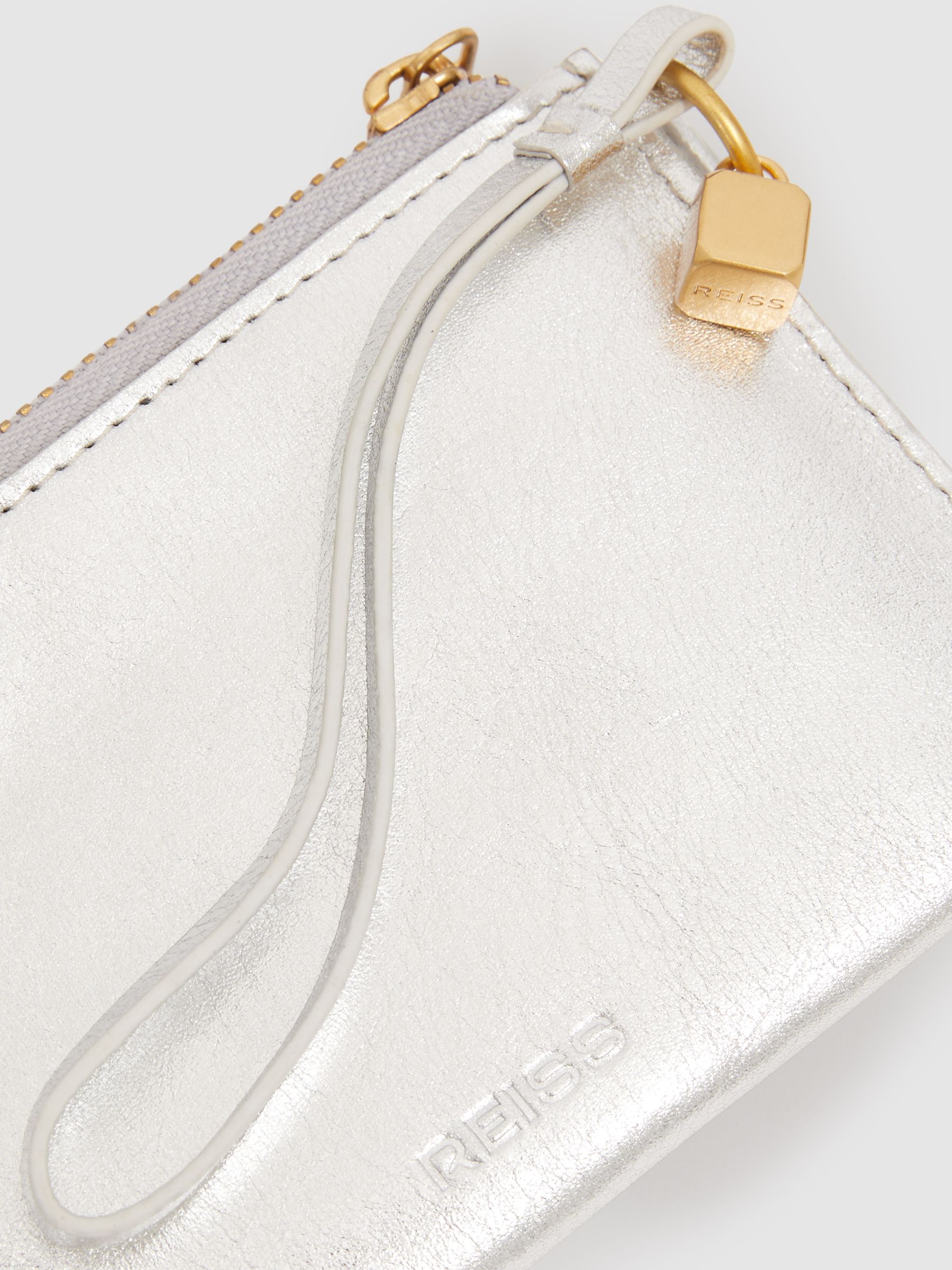 Leather Coin Purse in Silver - Image 3 of 3