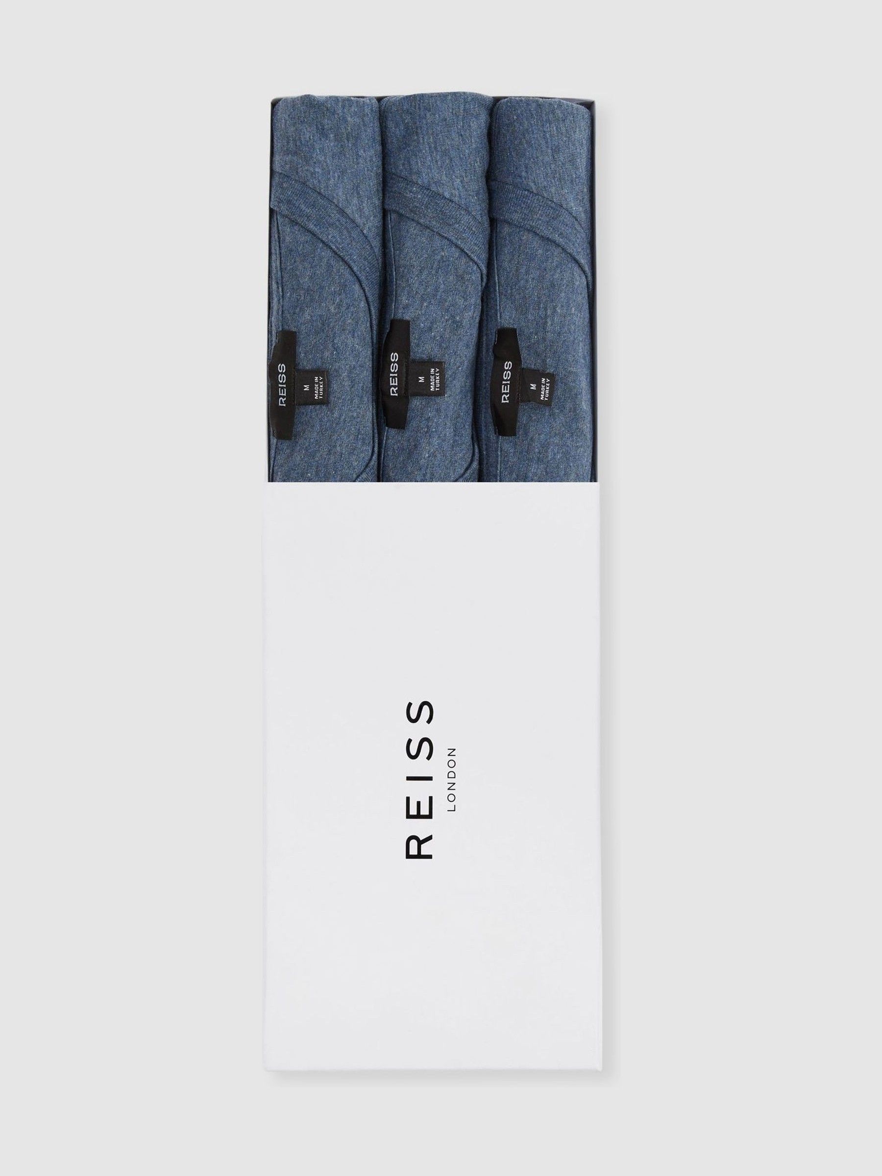 3 Pack Of Crew Neck T-Shirts in Airforce Blue Multi - Afbeelding 1 van 5