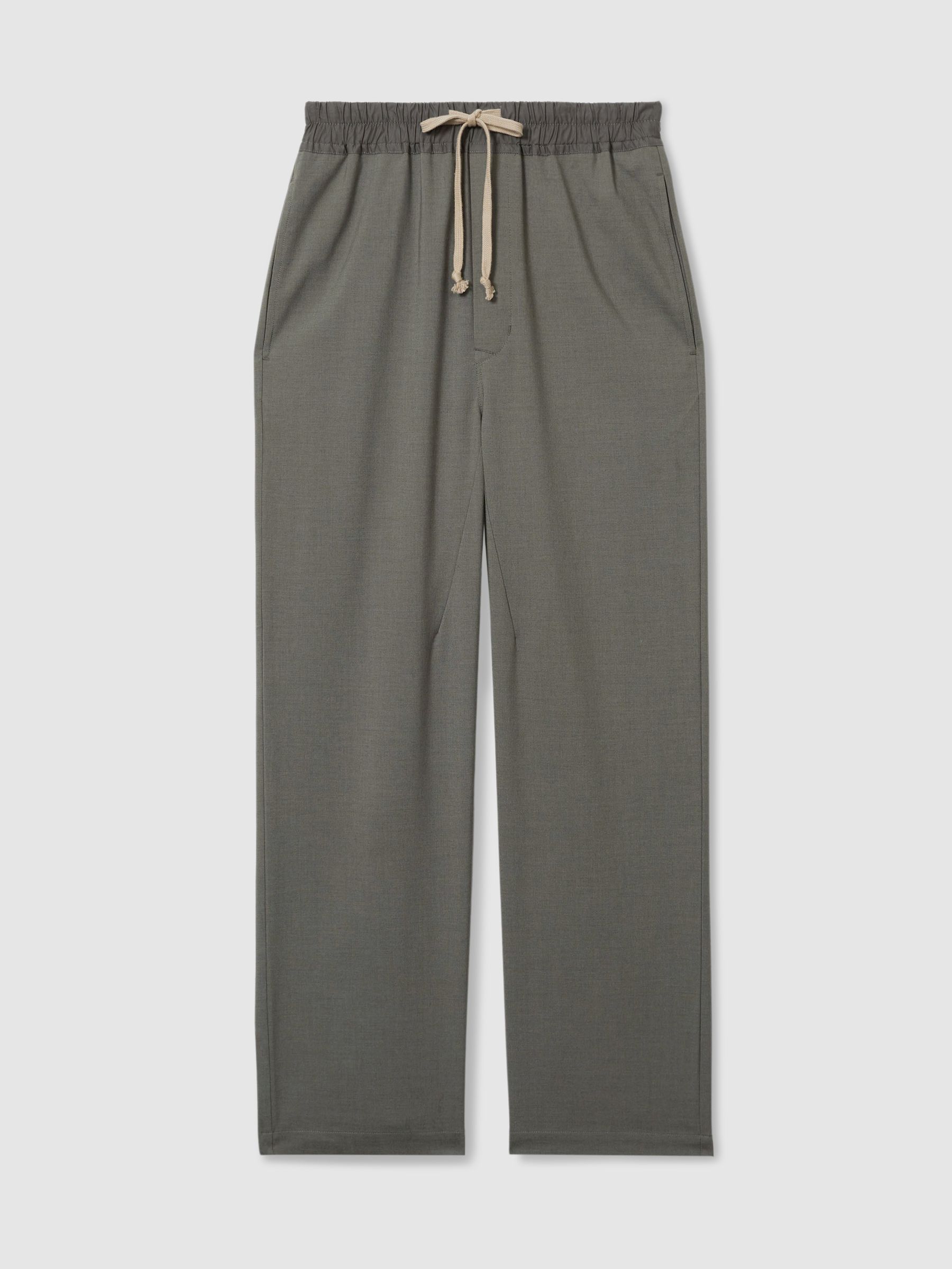 Reiss | Les 100 Ciels Twill Trousers with Lyocell and Wool in Charcoal - Image 2 of 6