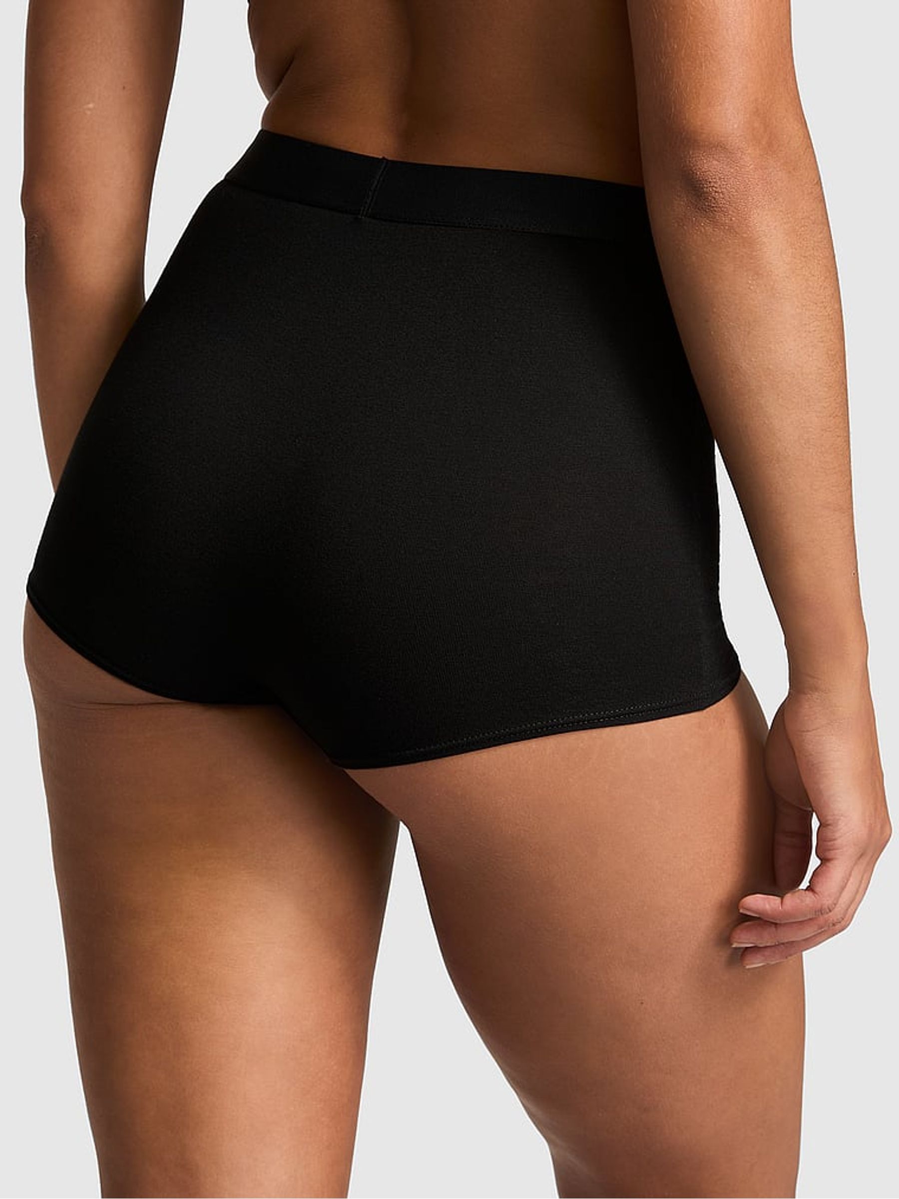 Black Diamante High Waist Cotton Logo Knickers - Image 2 of 3