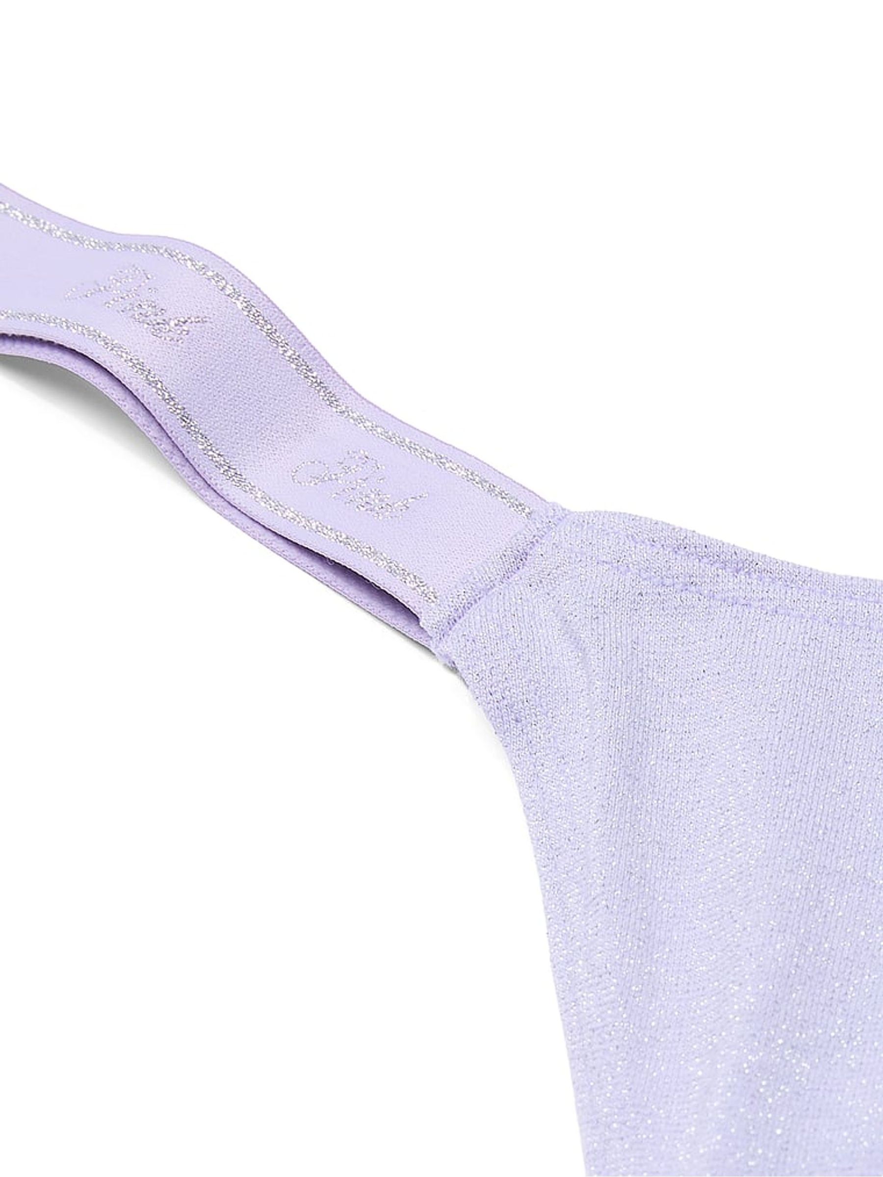 Purple Cloud Mini Scoop Thong Cotton Logo Shimmer Knickers - Image 2 of 2