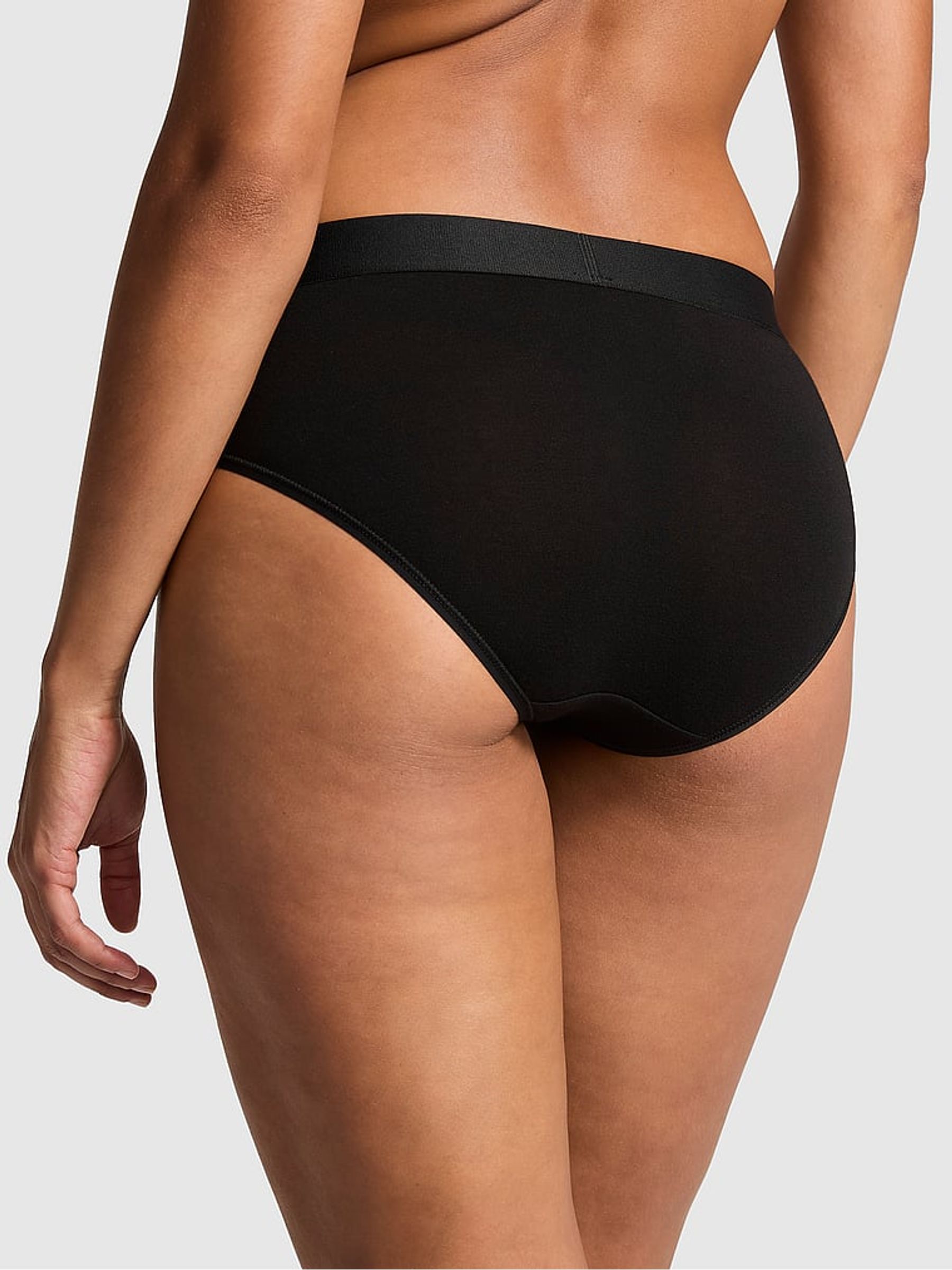 Black Diamante Hipster Cotton Logo Knickers - Image 2 of 3