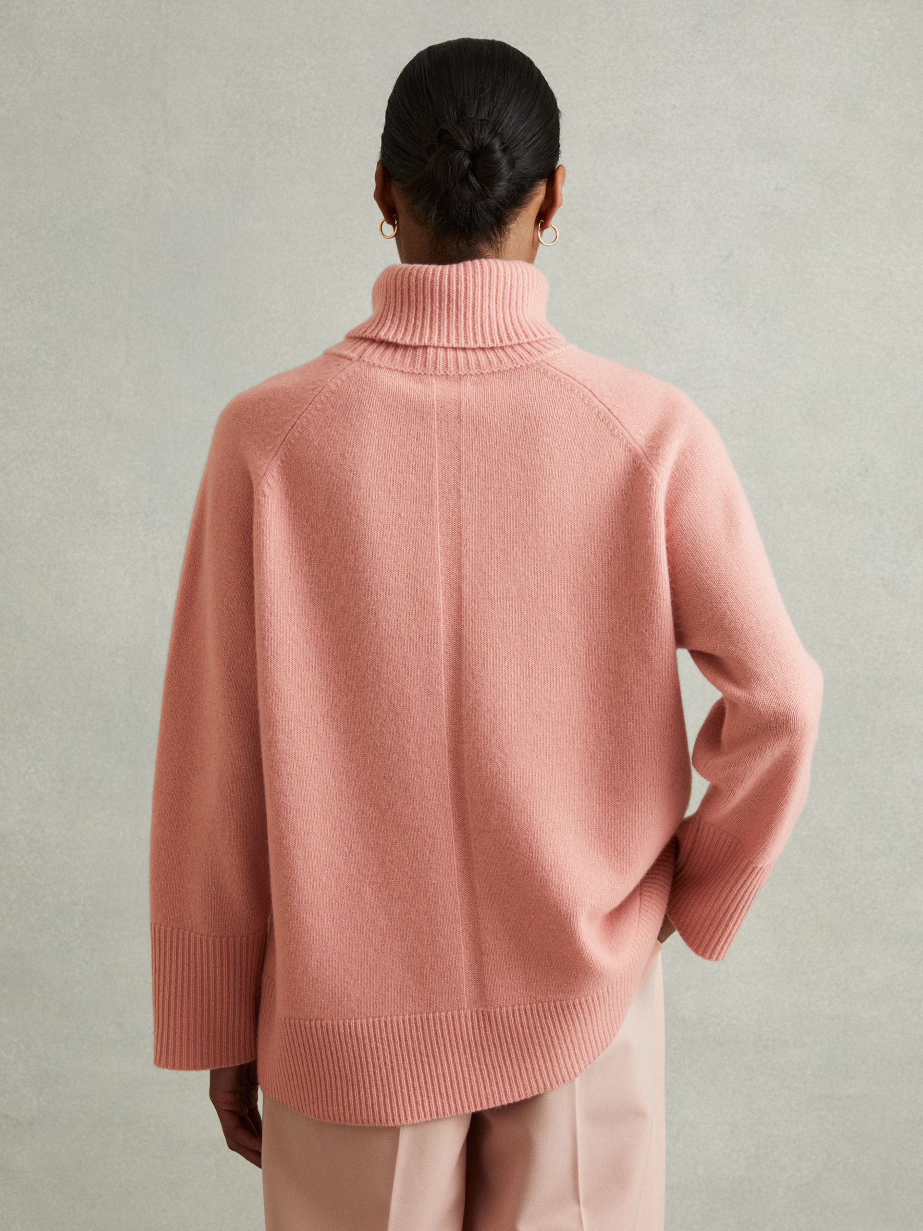 Wool-Cashmere Roll-Neck Jumper in Soft Pink - Image 5 of 6