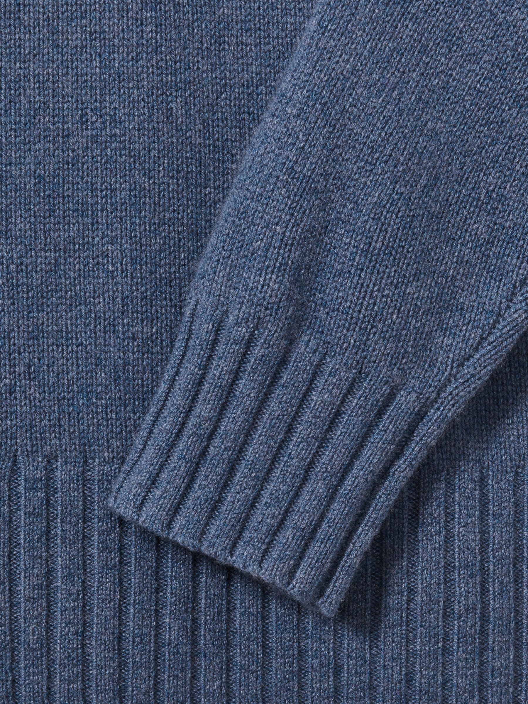 100% Cashmere Roll Neck Jumper in Blue - Image 6 of 6