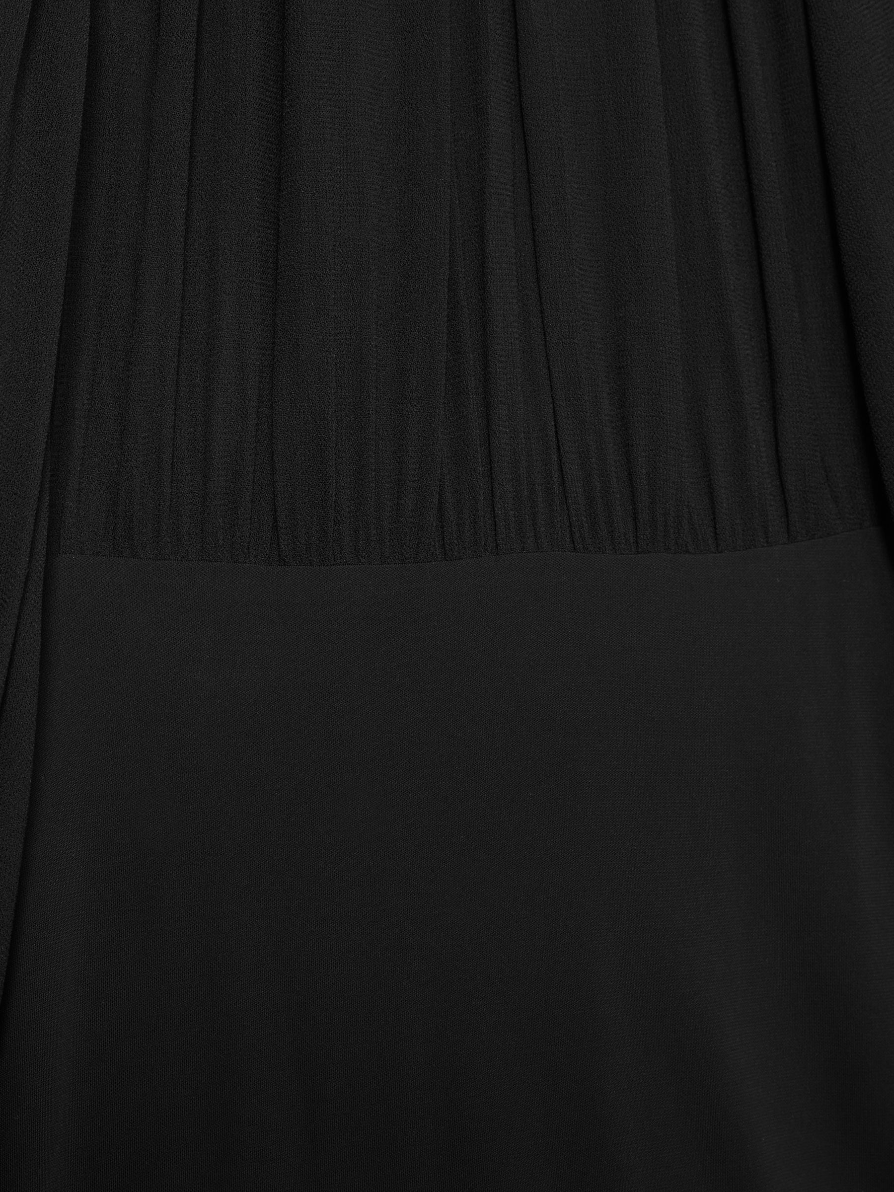 Sheer Jersey Gathered Maxi Dress in Black - Image 7 of 7