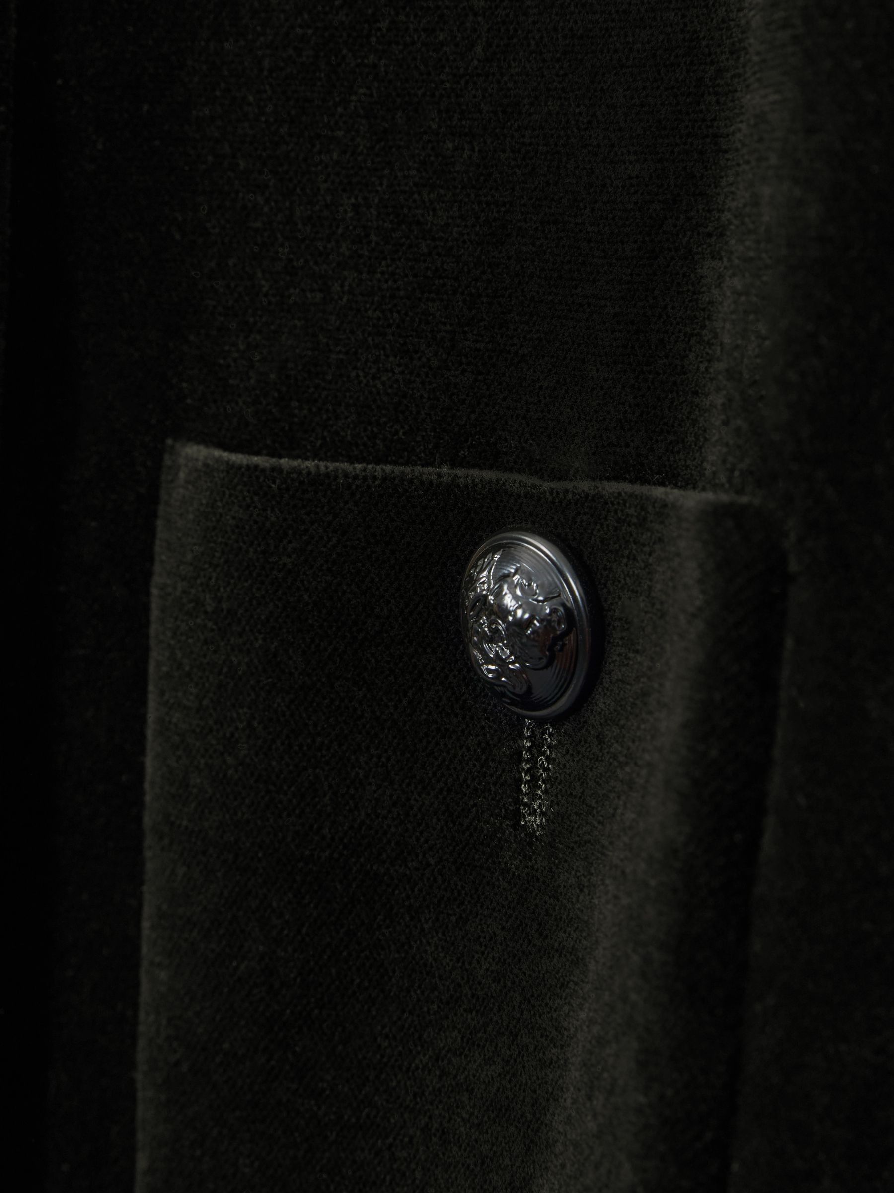 Cropped Velvet Jacket in Black - Image 6 of 6